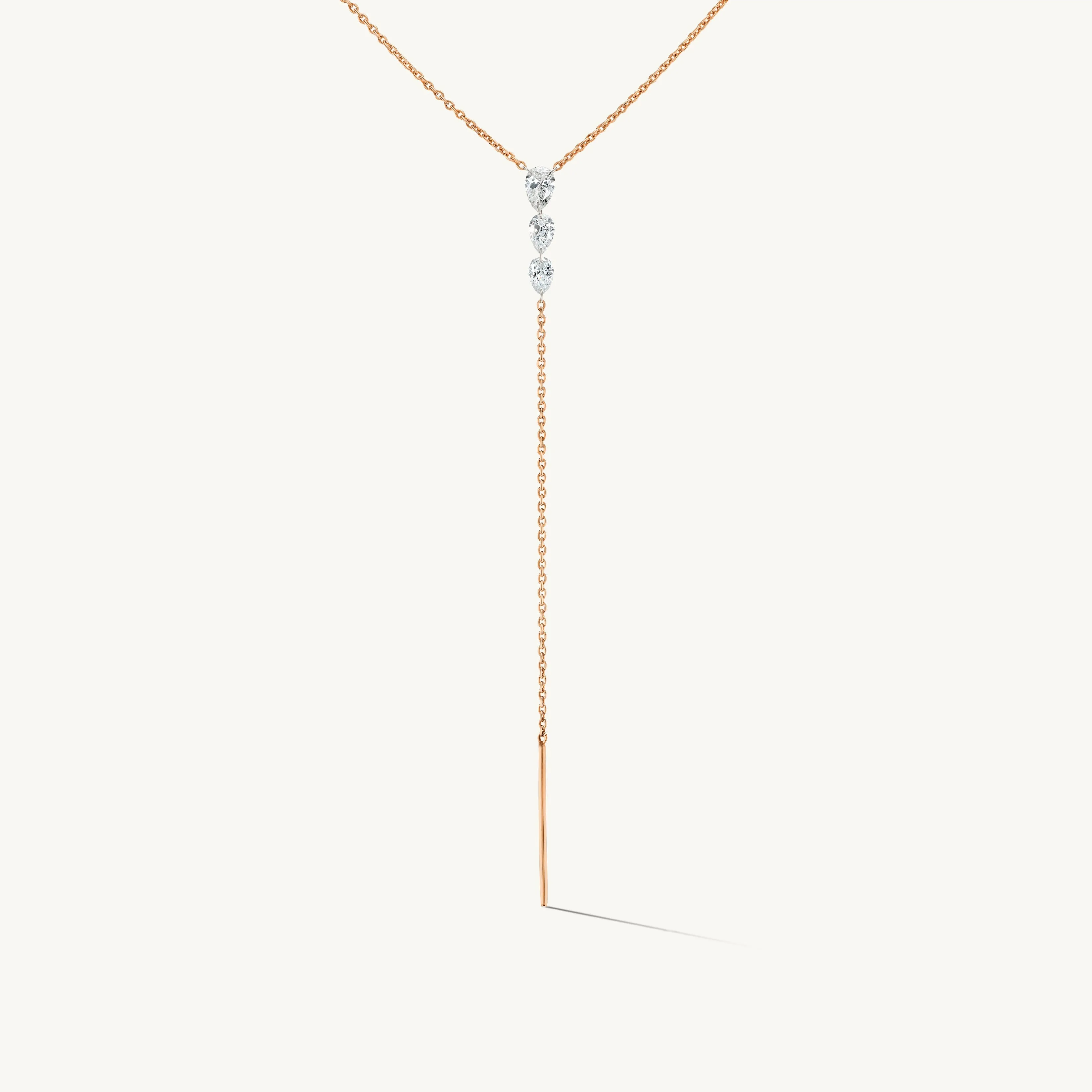 Triplet Pear Pierced Diamond Lariat sold by Sophie Ratner product image thumbnail 5
