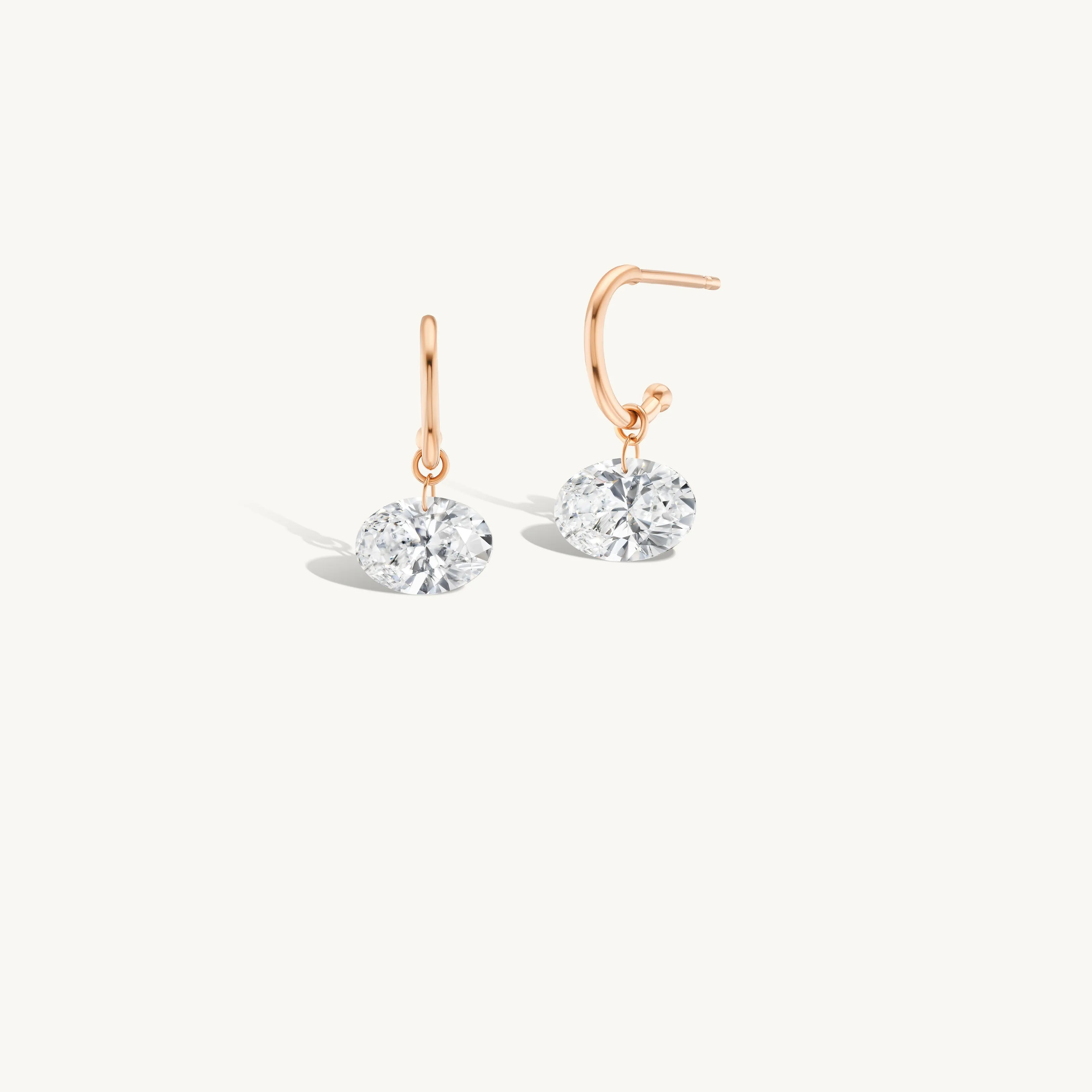 1 Carat Oval Pierced Diamond Earring sold by Sophie Ratner product image thumbnail 5
