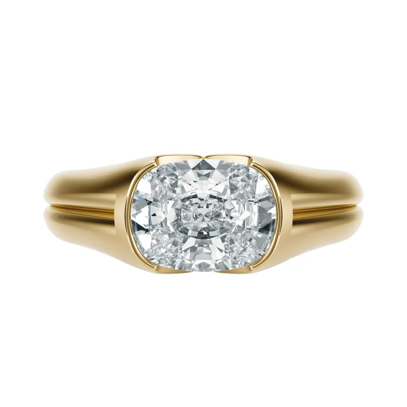 Sunset Grooved - Elongated Cushion, 2CT made by Sophie Ratner