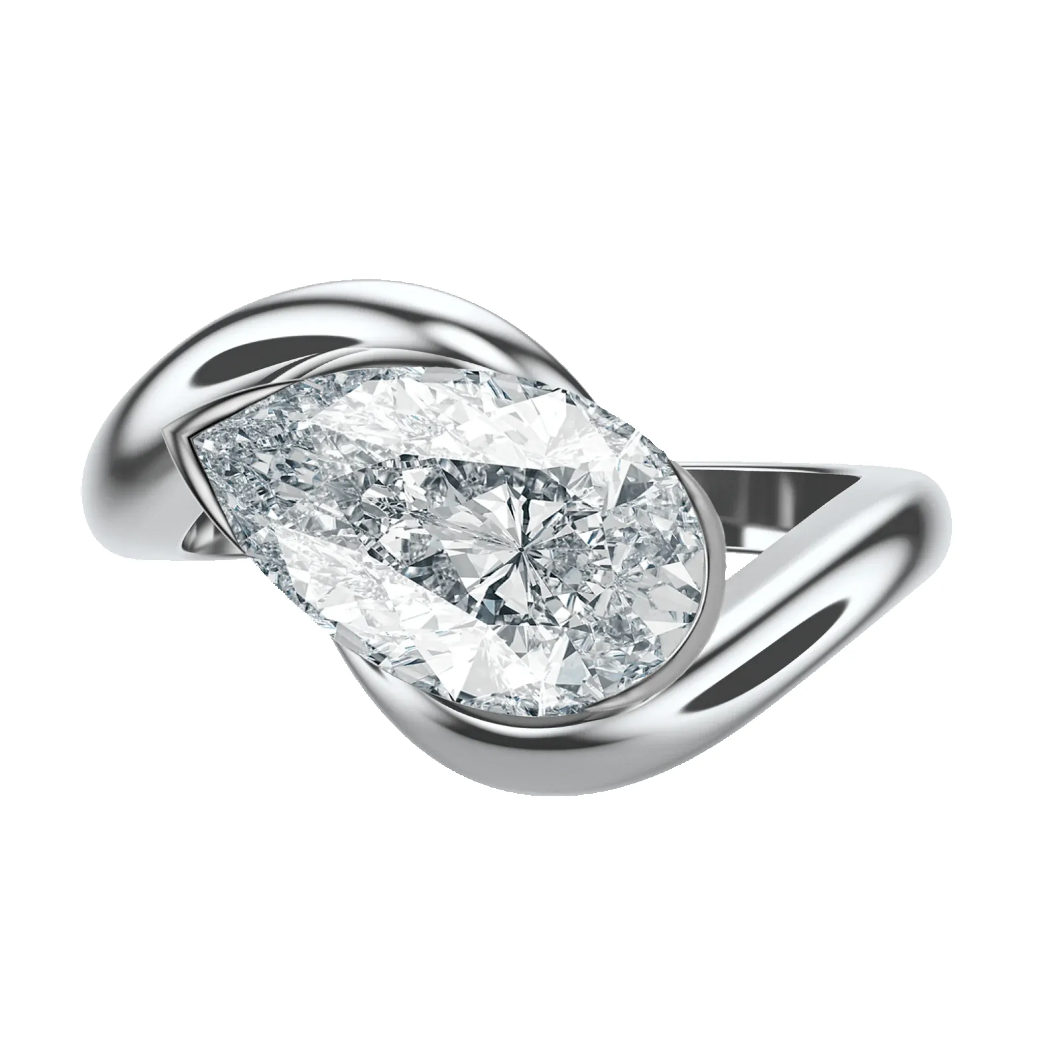 Contour - Pear, 2.5CT sold by Sophie Ratner product image thumbnail 3
