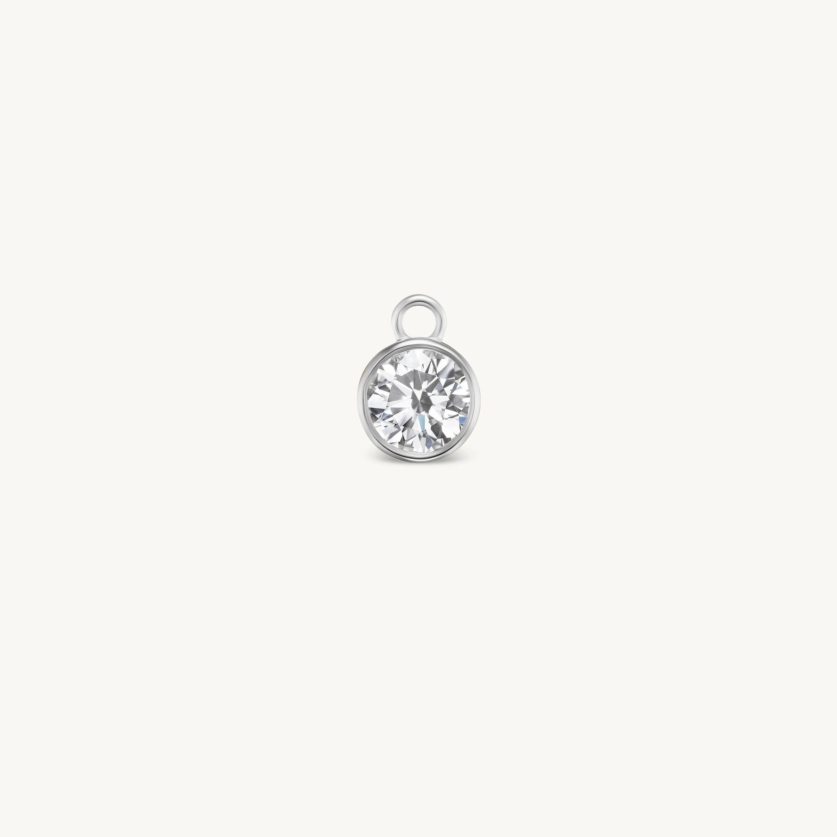 1 Carat Round Bezel Earring Charm sold by Sophie Ratner product image thumbnail 3