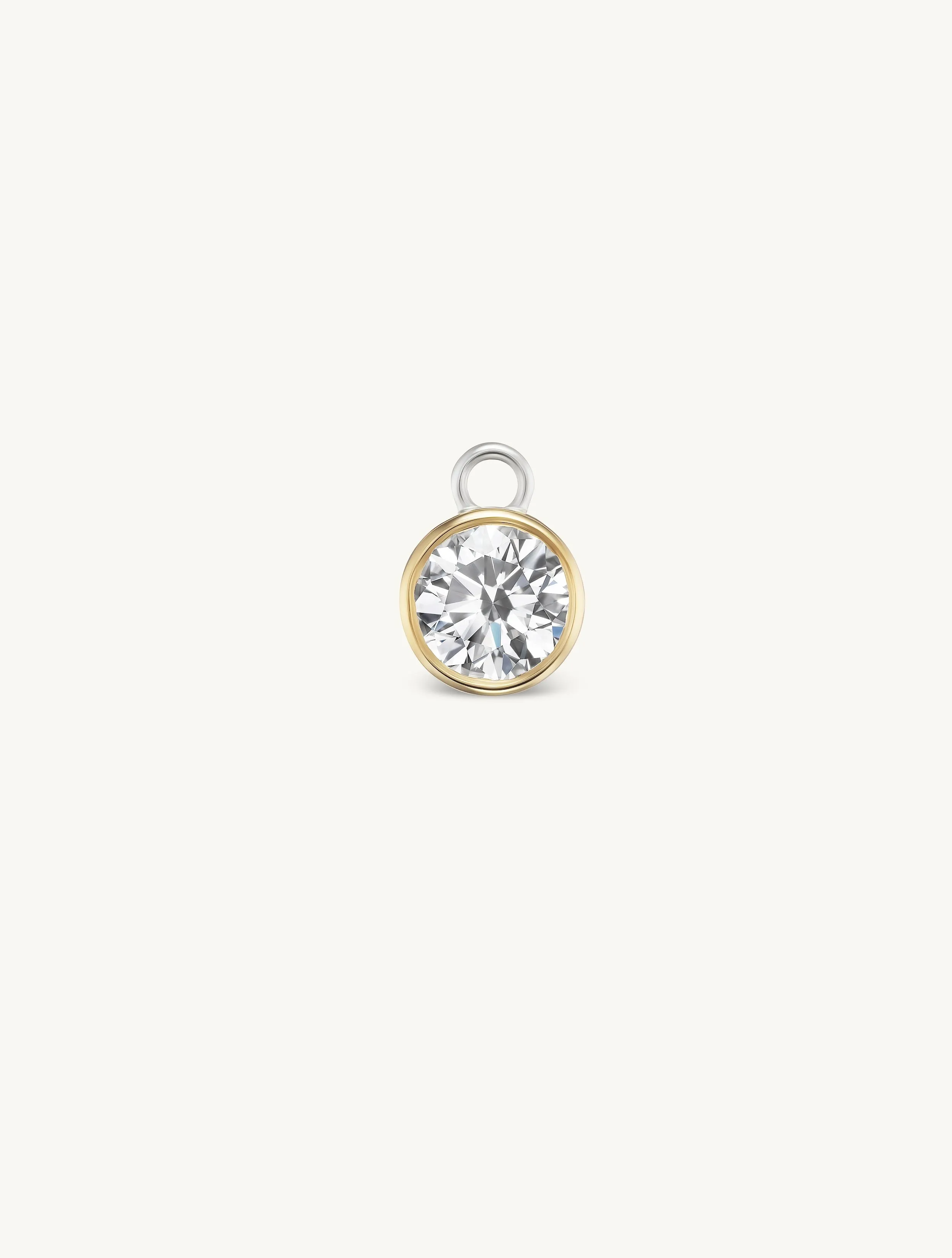 1 Carat Round Bezel Earring Charm sold by Sophie Ratner