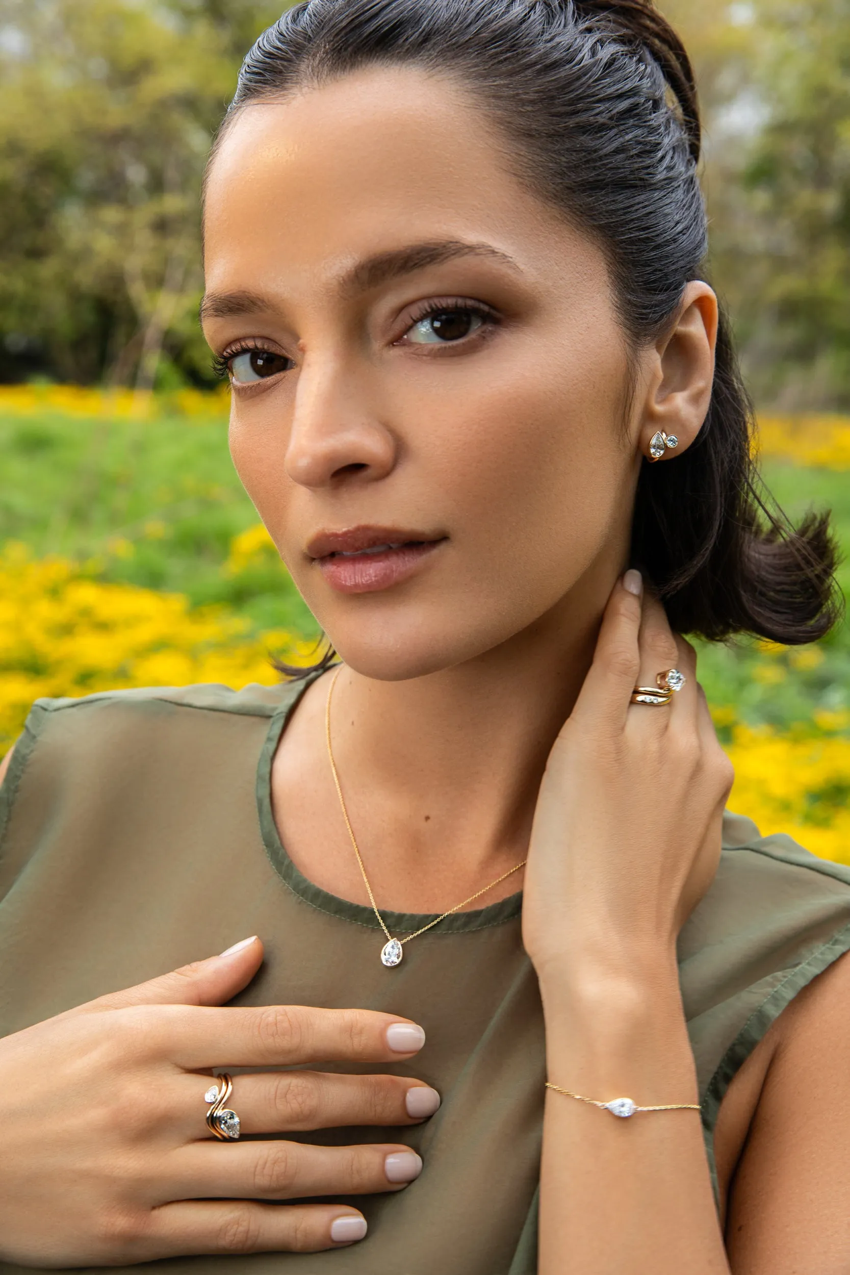 Small Pear Trace Ring sold by Sophie Ratner product image thumbnail 5