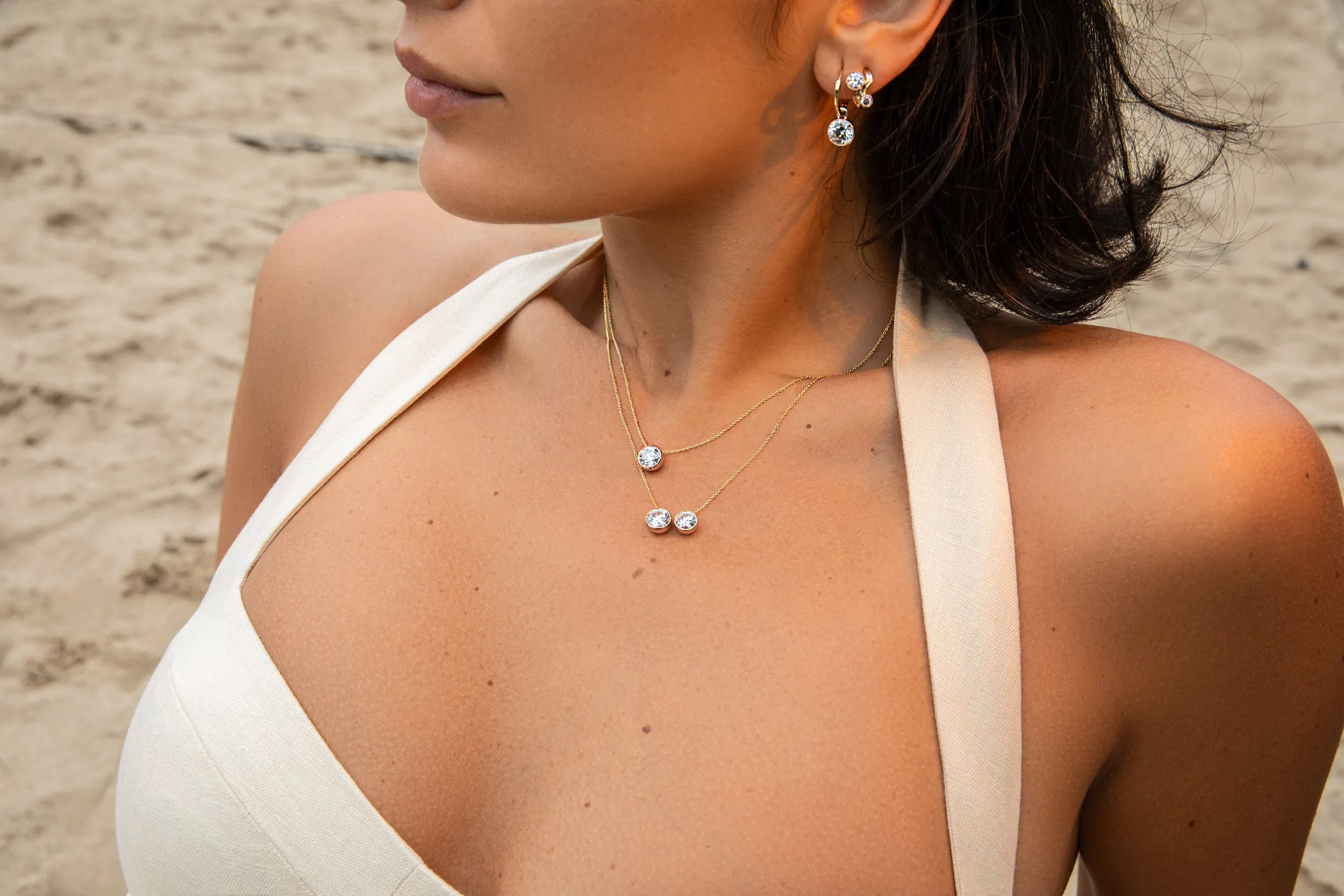 Round Bezel Necklace sold by Sophie Ratner product image thumbnail 4
