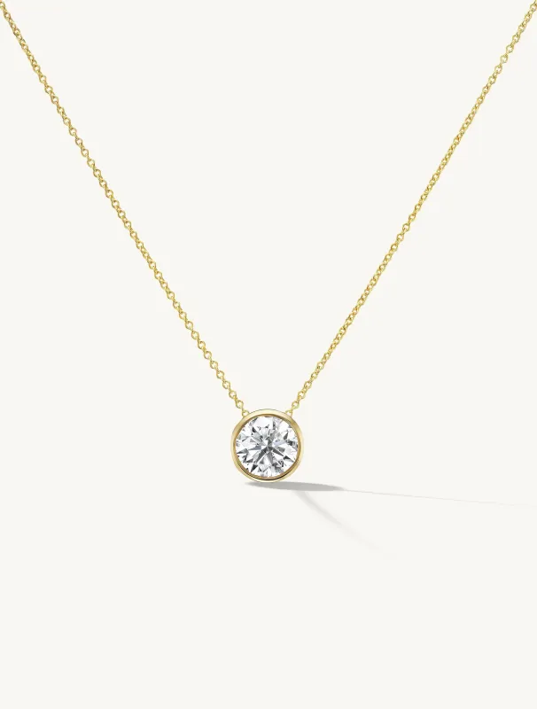 Round Bezel Necklace made by Sophie Ratner