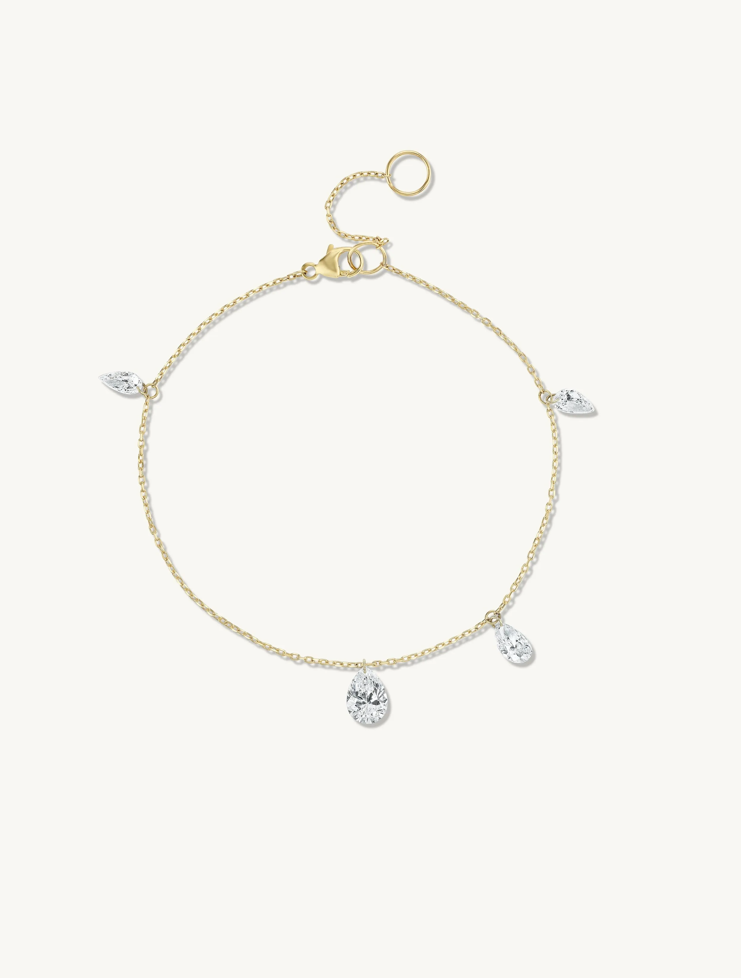 Pierced Pear Diamond Bracelet - In Stock sold by Sophie Ratner