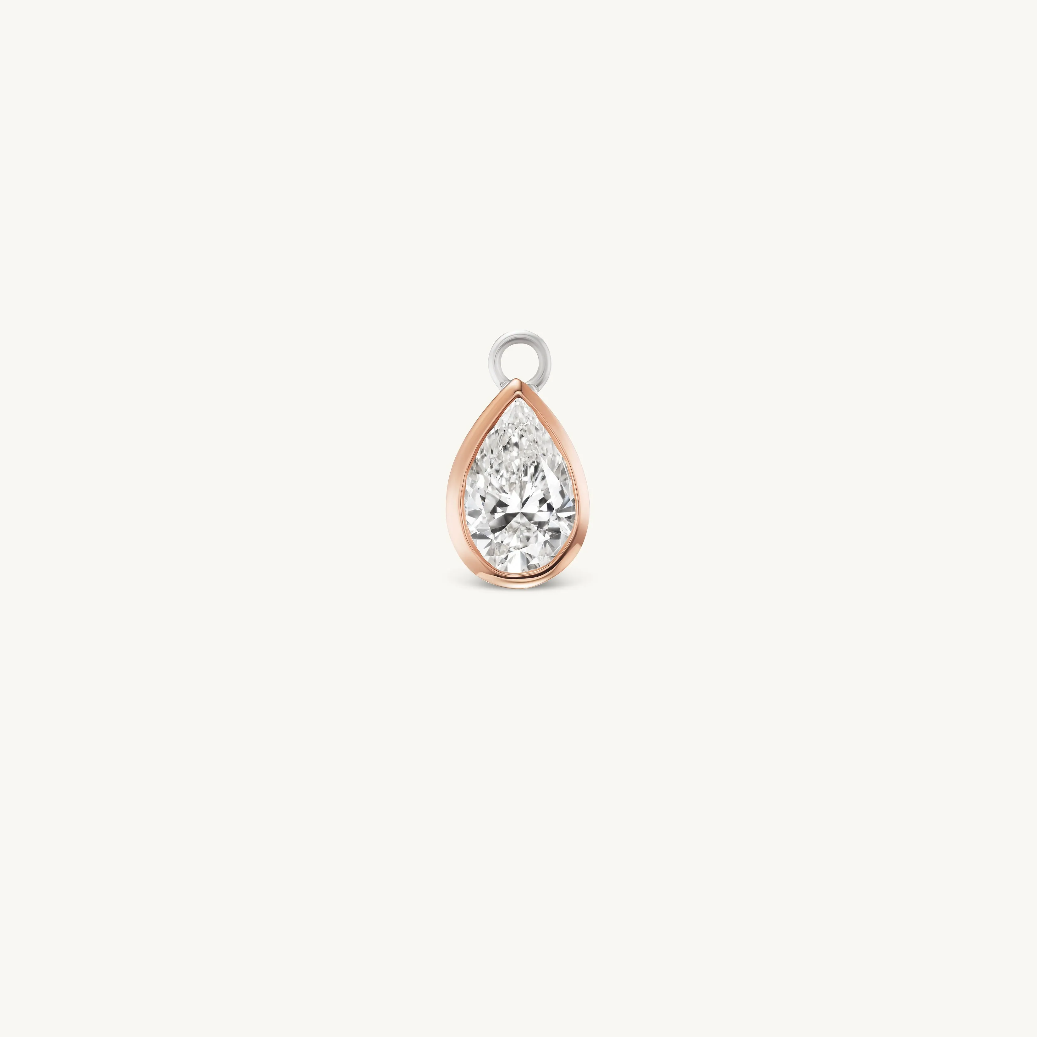 1.5 Carat Pear Bezel Charm + Free 8mm Gold Huggies sold by Sophie Ratner product image thumbnail 5