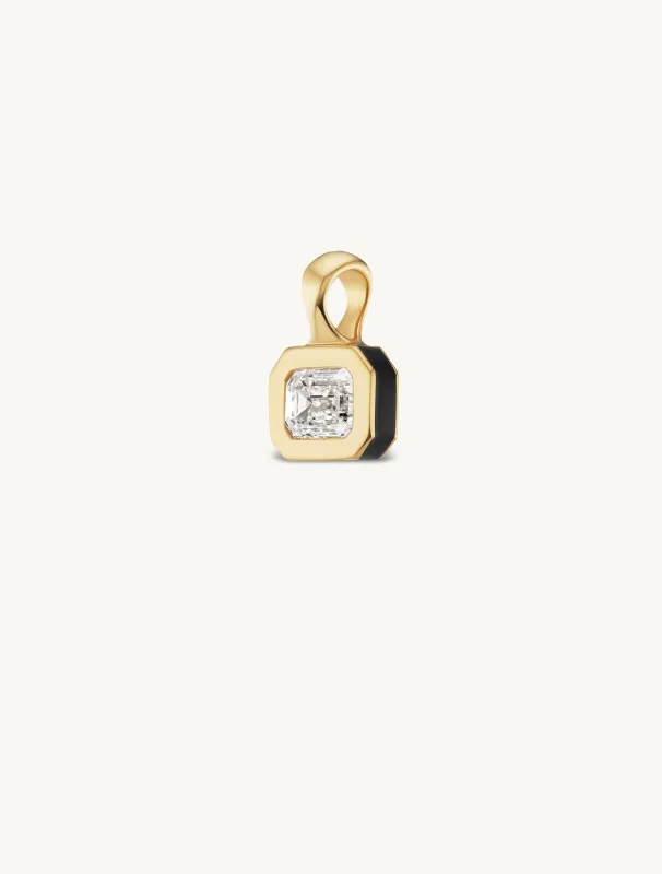 SRJ x ZM Emerald Diamond and Enamel Pendant made by Sophie Ratner