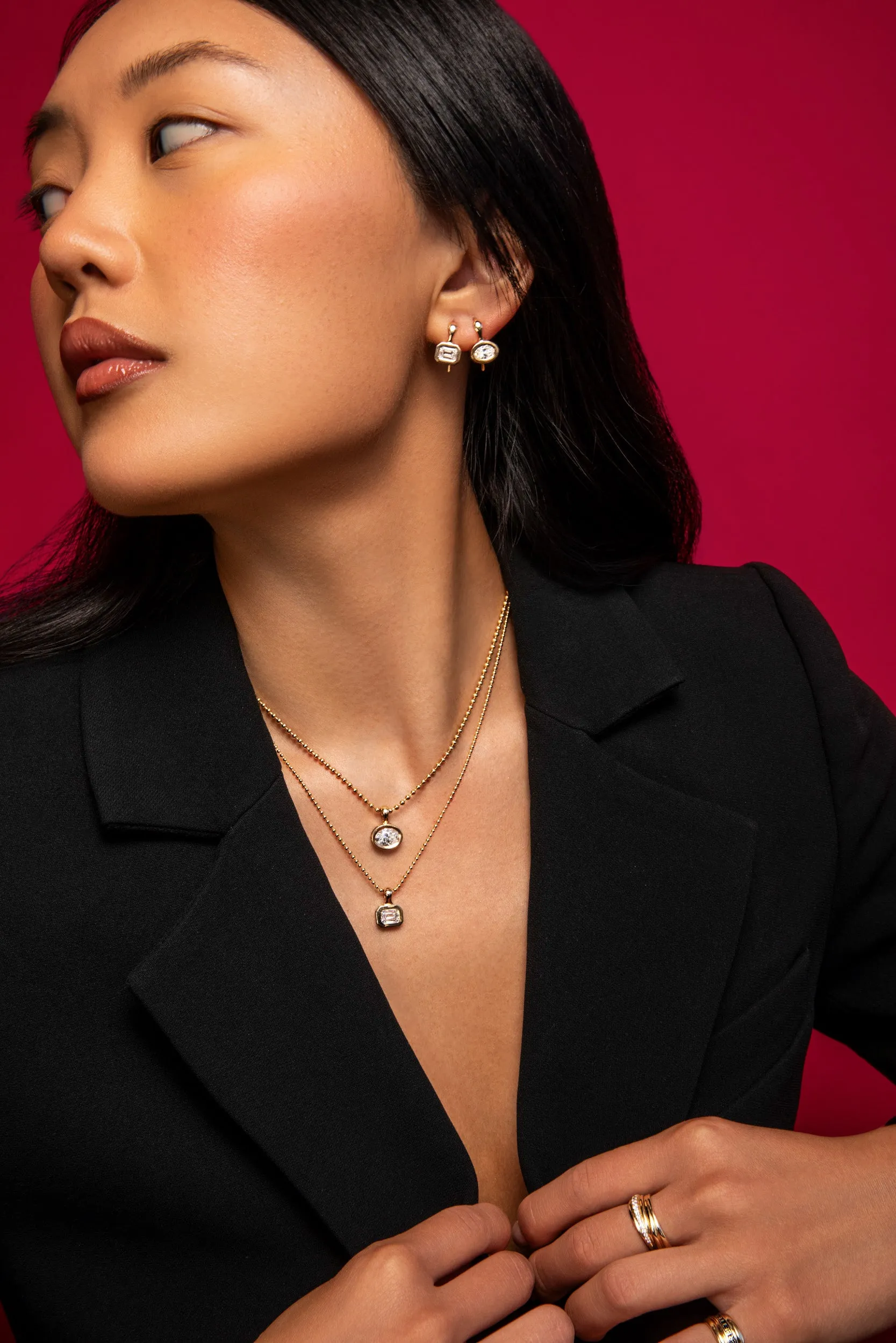 SRJ x ZM Emerald Diamond and Enamel Pendant sold by Sophie Ratner product image thumbnail 4