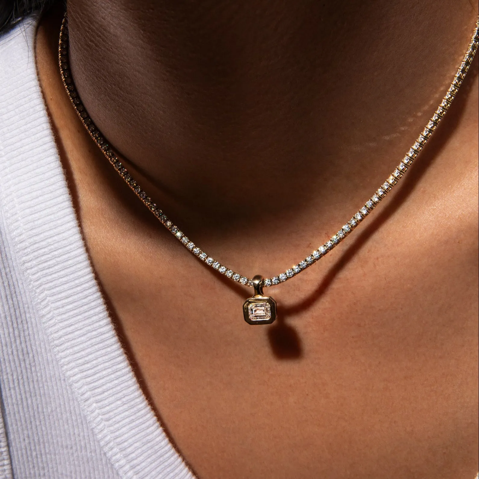 SRJ x ZM Emerald Diamond and Enamel Pendant sold by Sophie Ratner product image thumbnail 2