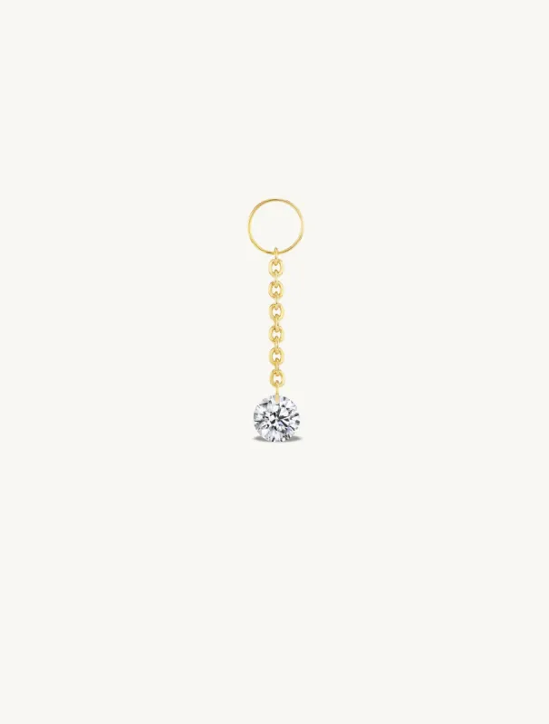 Dangling Round Pierced Diamond Charm for Huggies sold by Sophie Ratner