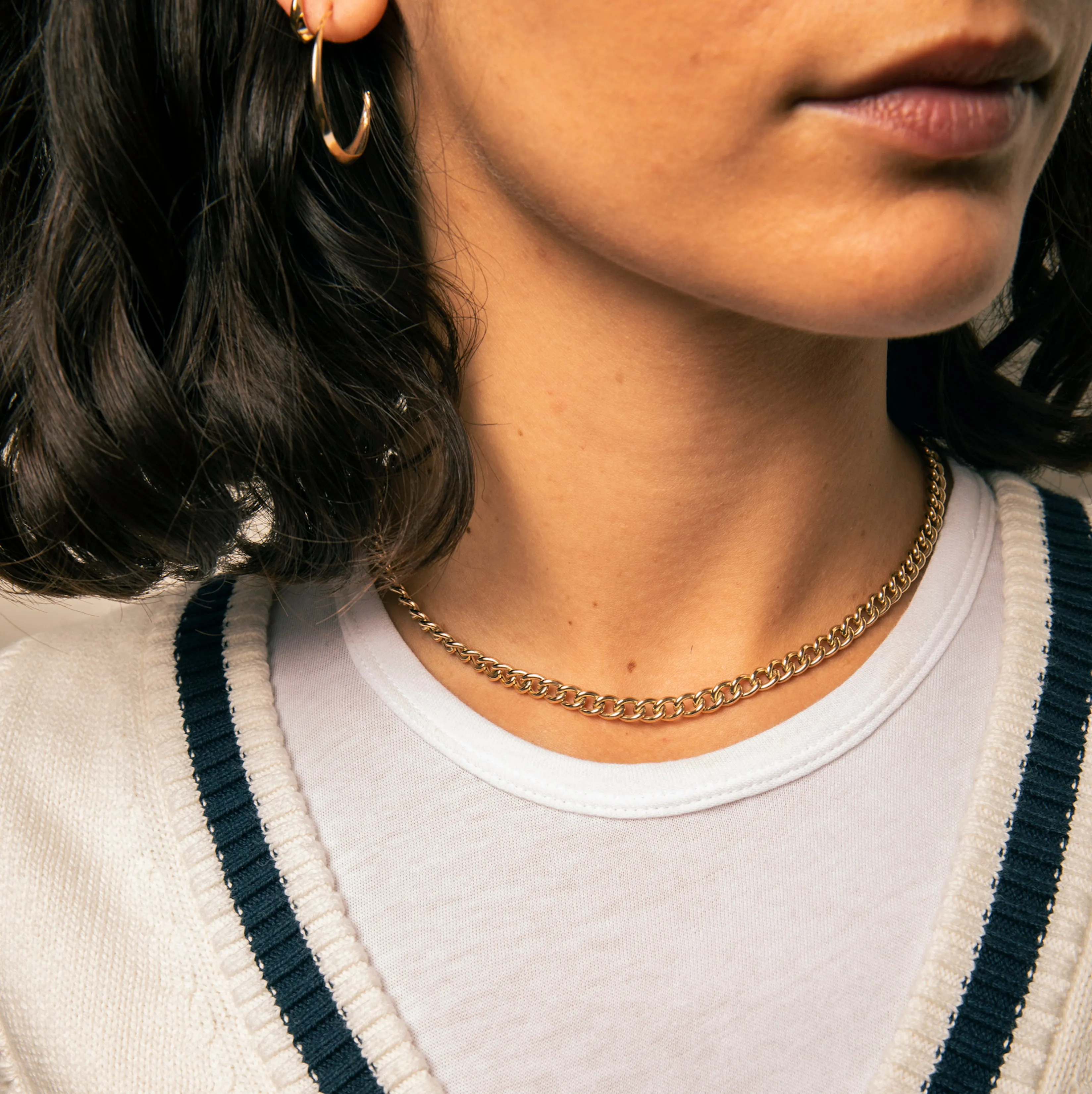 Elongated Cuban Chain Necklace sold by Sophie Ratner product image thumbnail 5