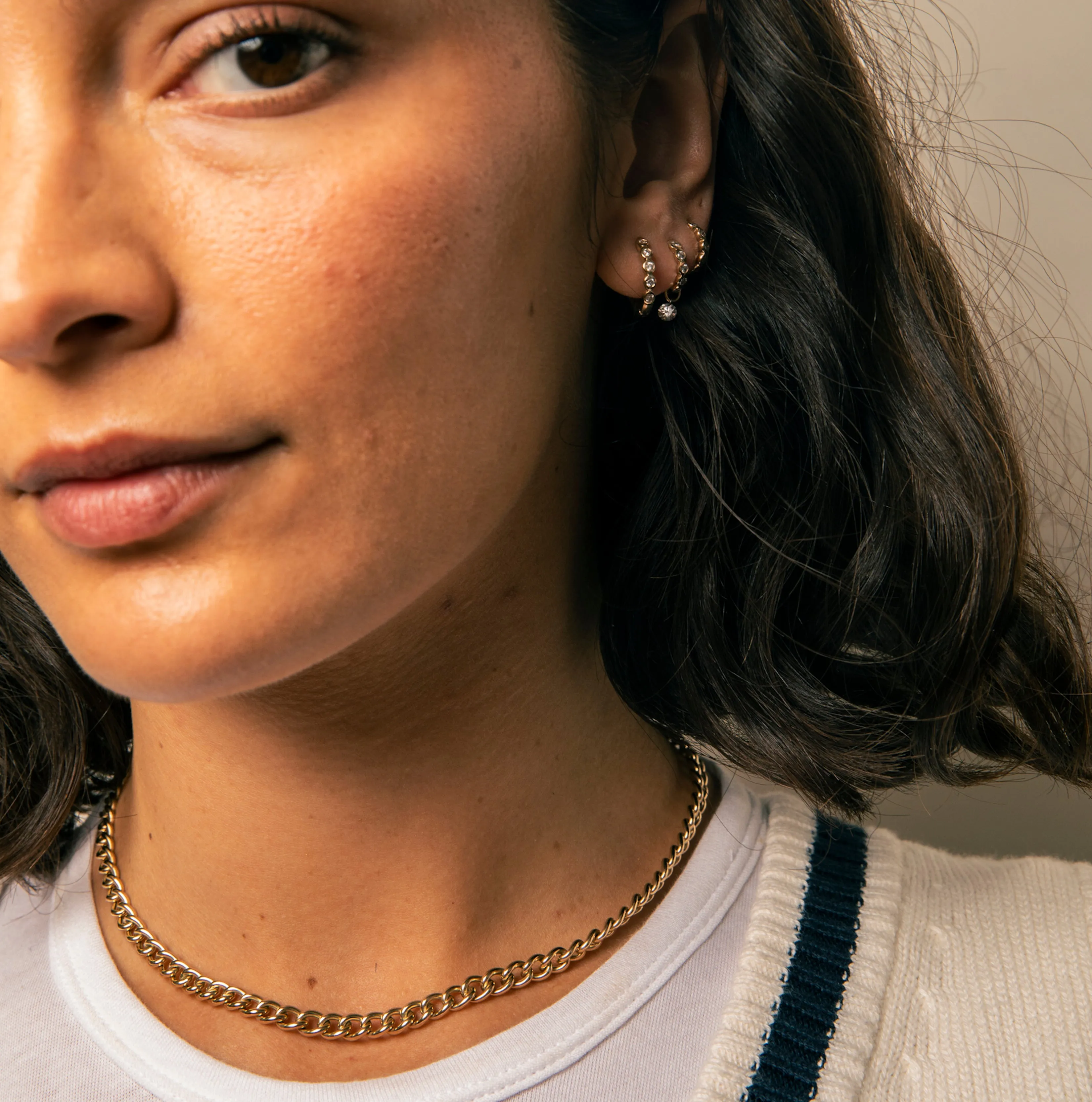 Elongated Cuban Chain Necklace sold by Sophie Ratner product image thumbnail 3