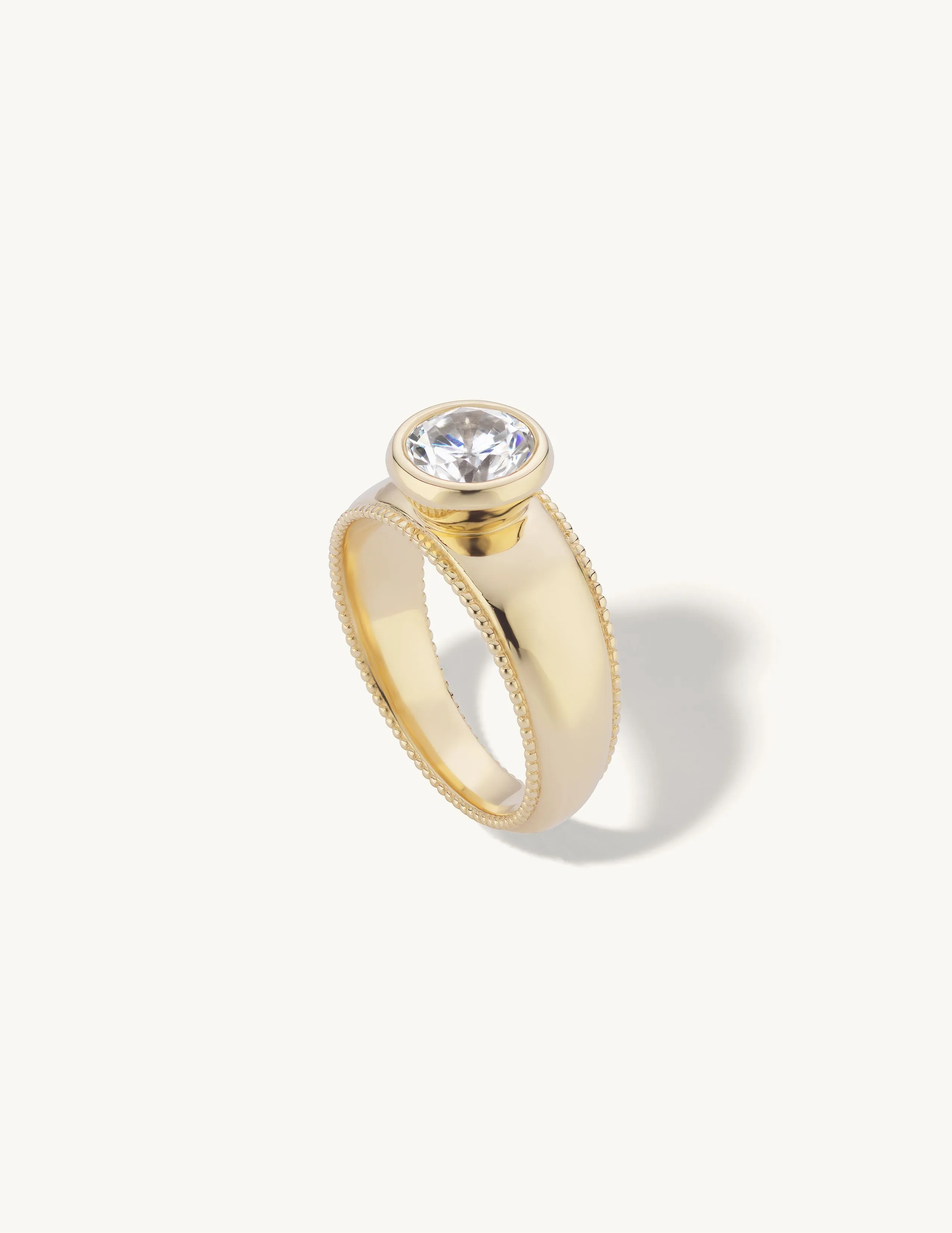 Wide Engagement Try-On Ring with Milgrain sold by Sophie Ratner