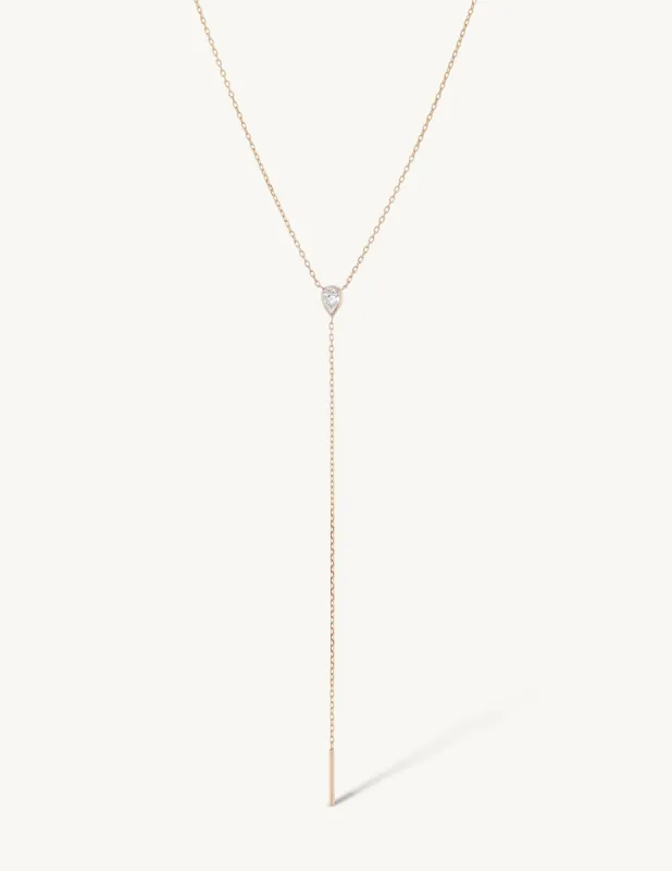 Teardrop Necklace with Lariat sold by Sophie Ratner