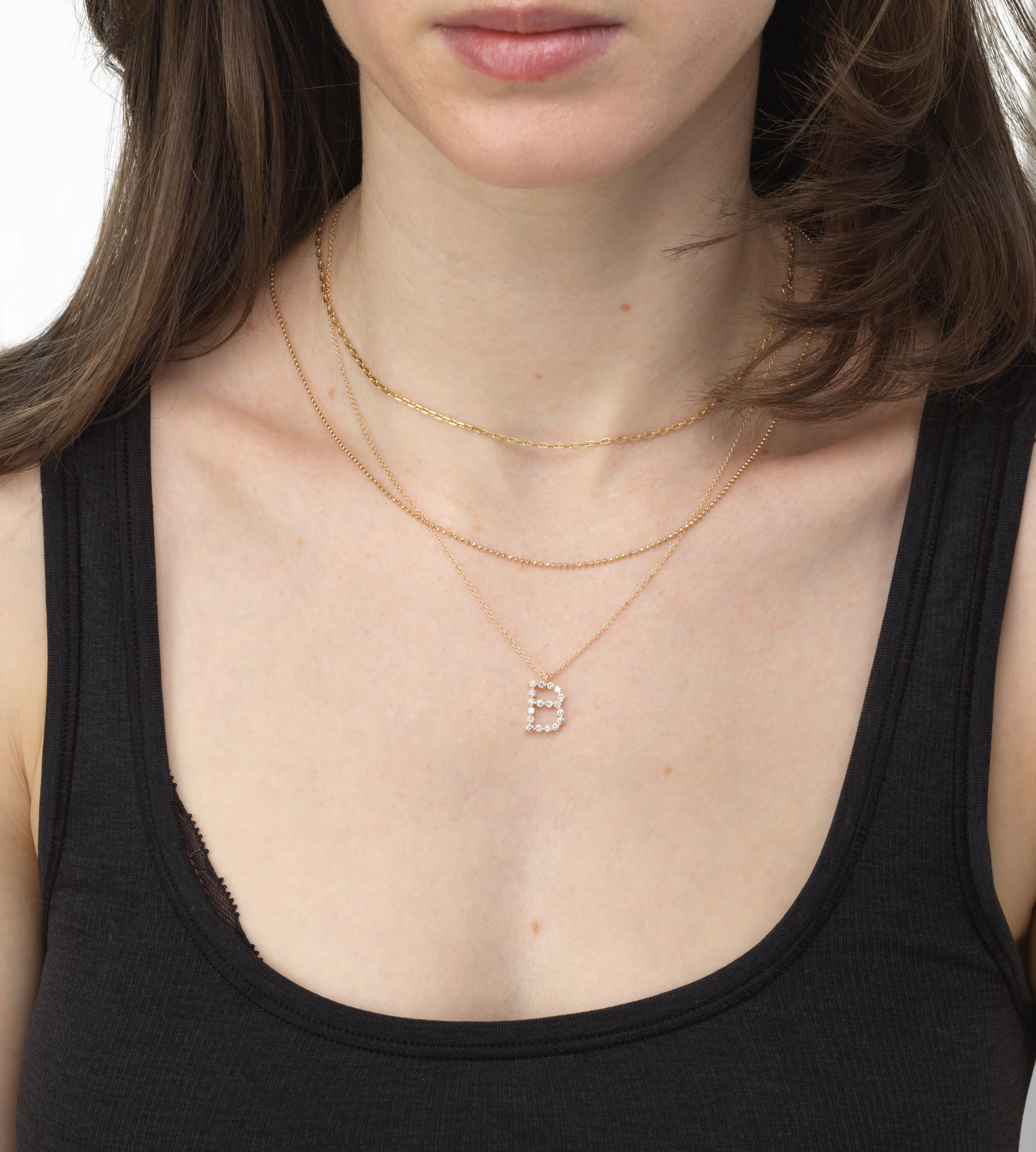 Diamond Initial Necklace sold by Sophie Ratner product image thumbnail 2
