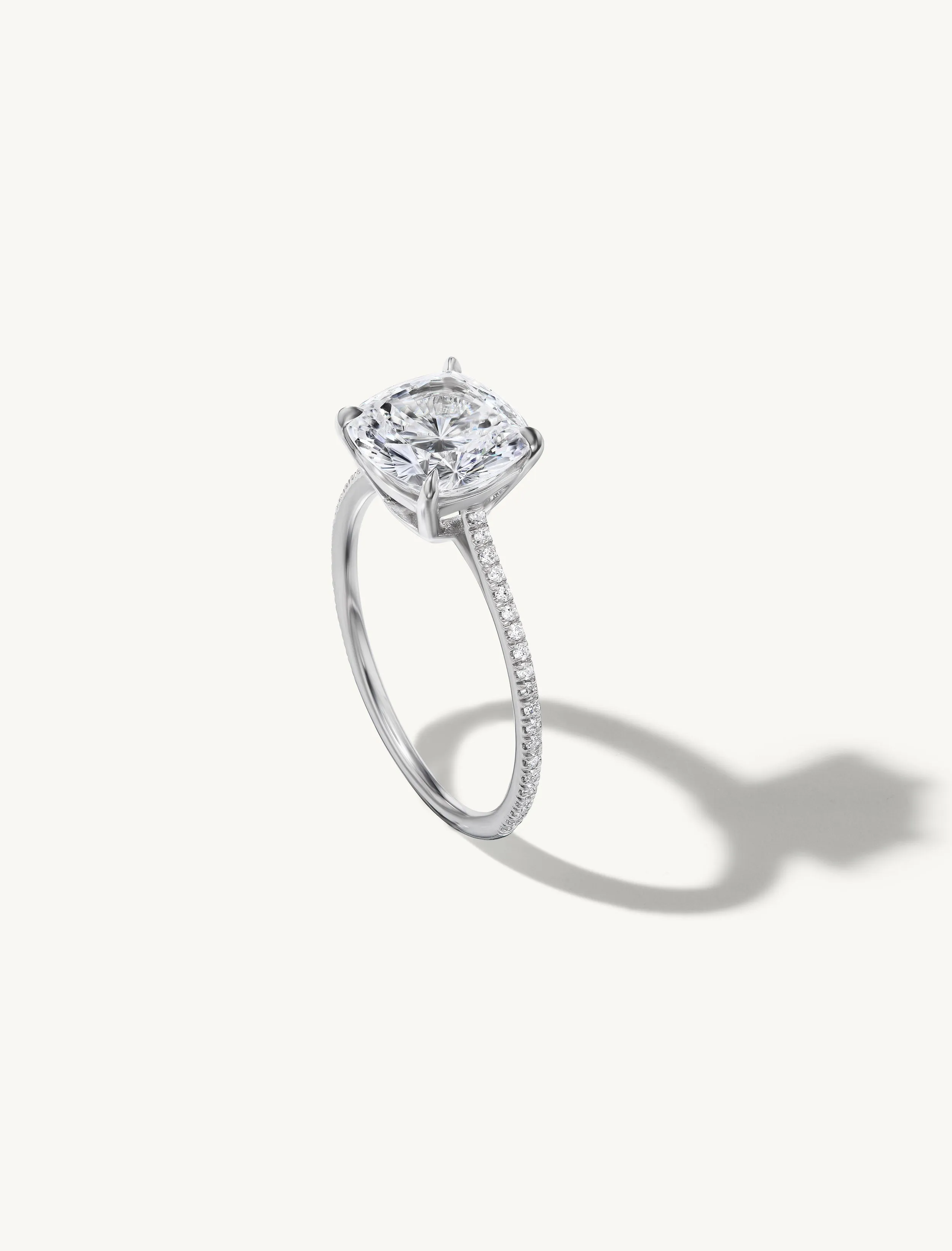Pave Floating Round Engagement Try-On Ring sold by Sophie Ratner