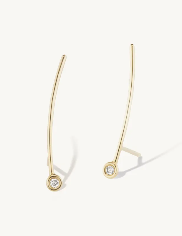 Diamond Contour Earrings sold by Sophie Ratner