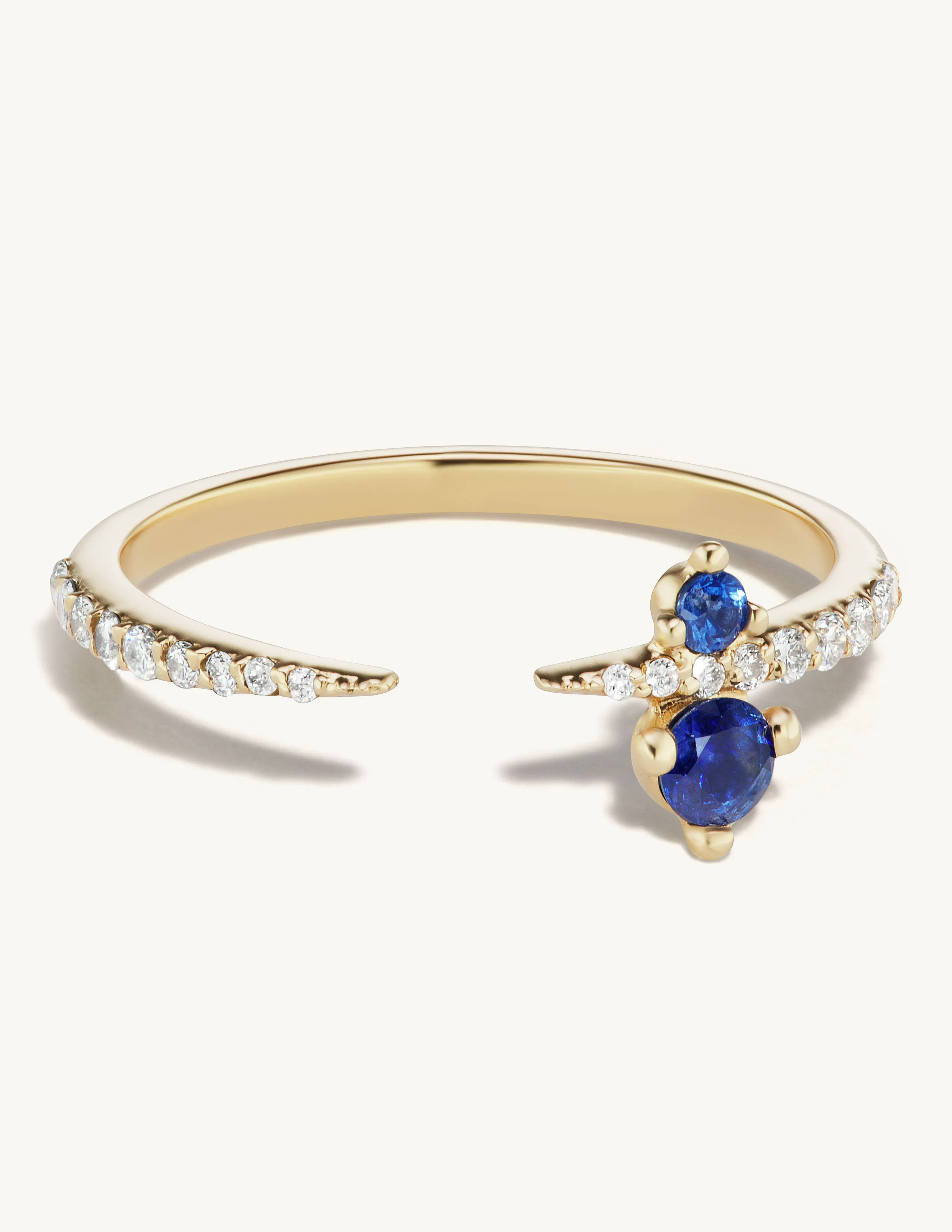 Pave Apex Ring with Sapphire sold by Sophie Ratner product image thumbnail 3