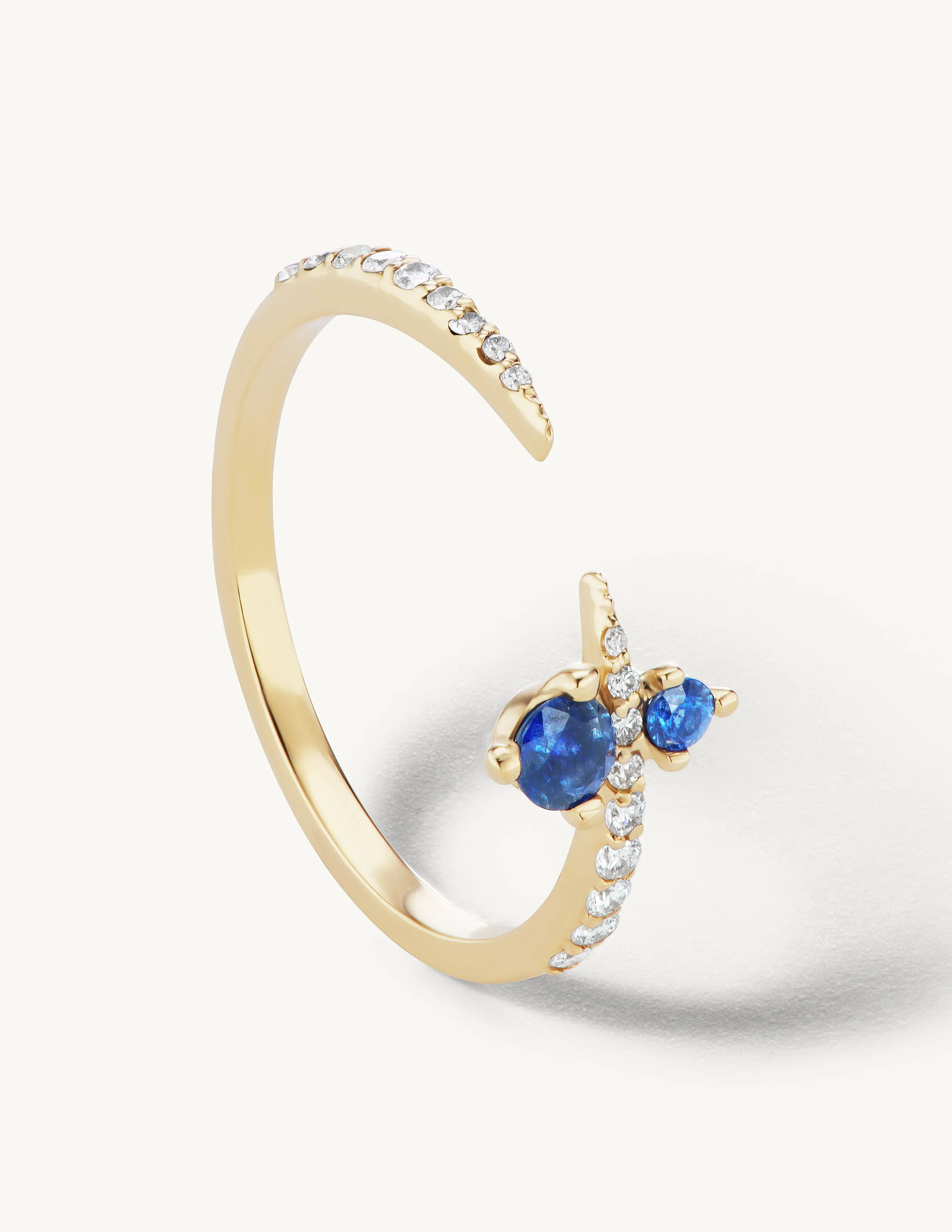 Pave Apex Ring with Sapphire sold by Sophie Ratner
