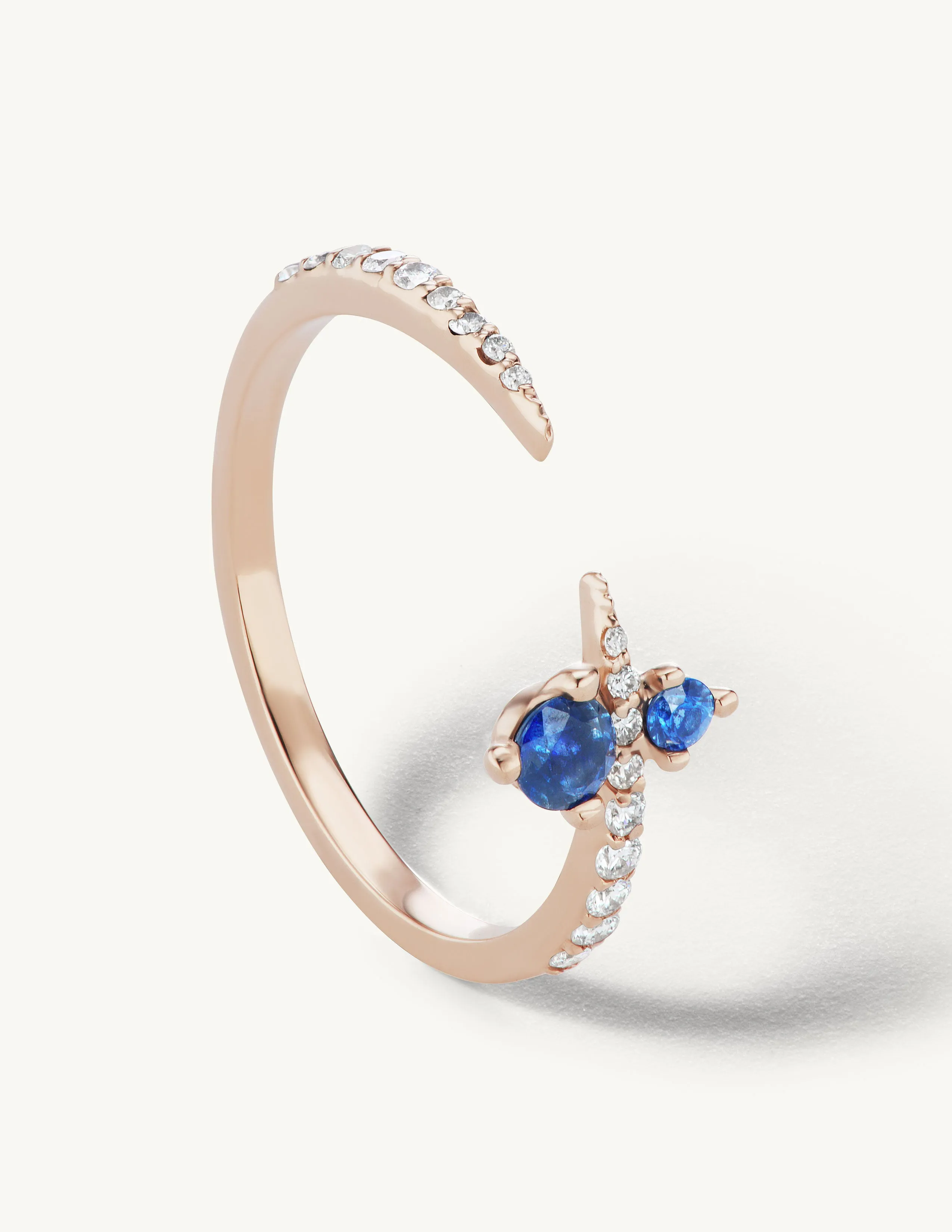 Pave Apex Ring with Sapphire sold by Sophie Ratner product image thumbnail 5