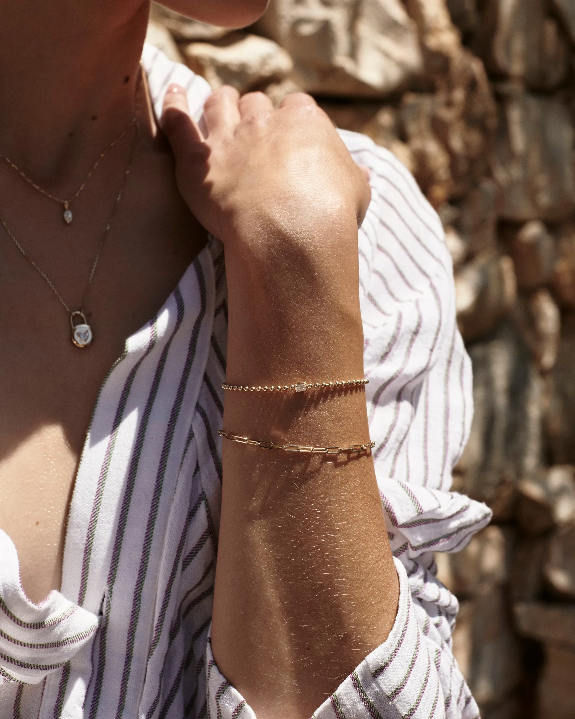 Delicate Paperclip Bracelet sold by Sophie Ratner product image thumbnail 2