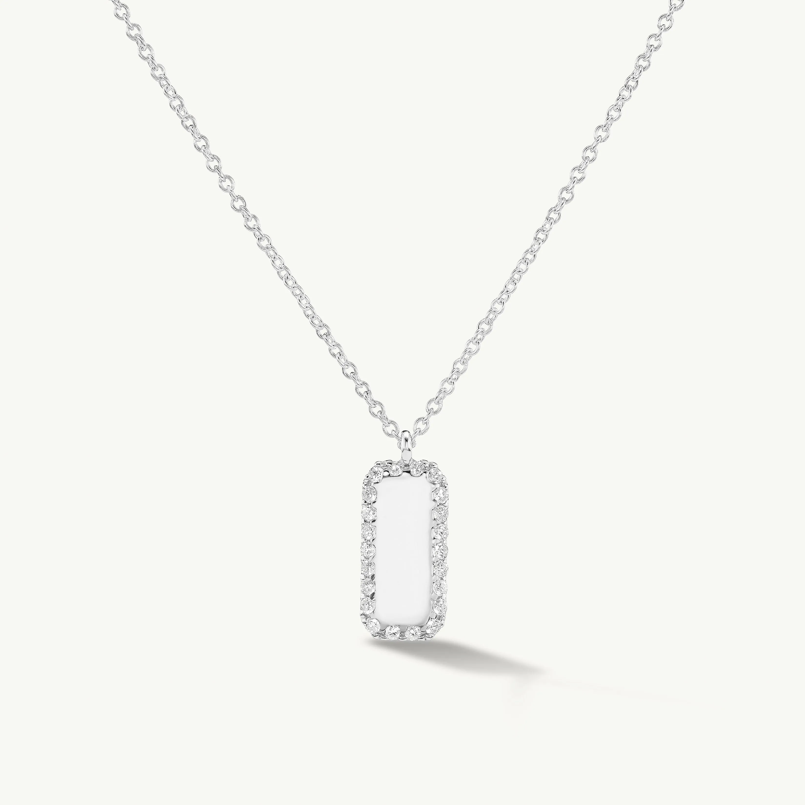 Vertical Diamond Edge Tag Necklace sold by Sophie Ratner product image thumbnail 4