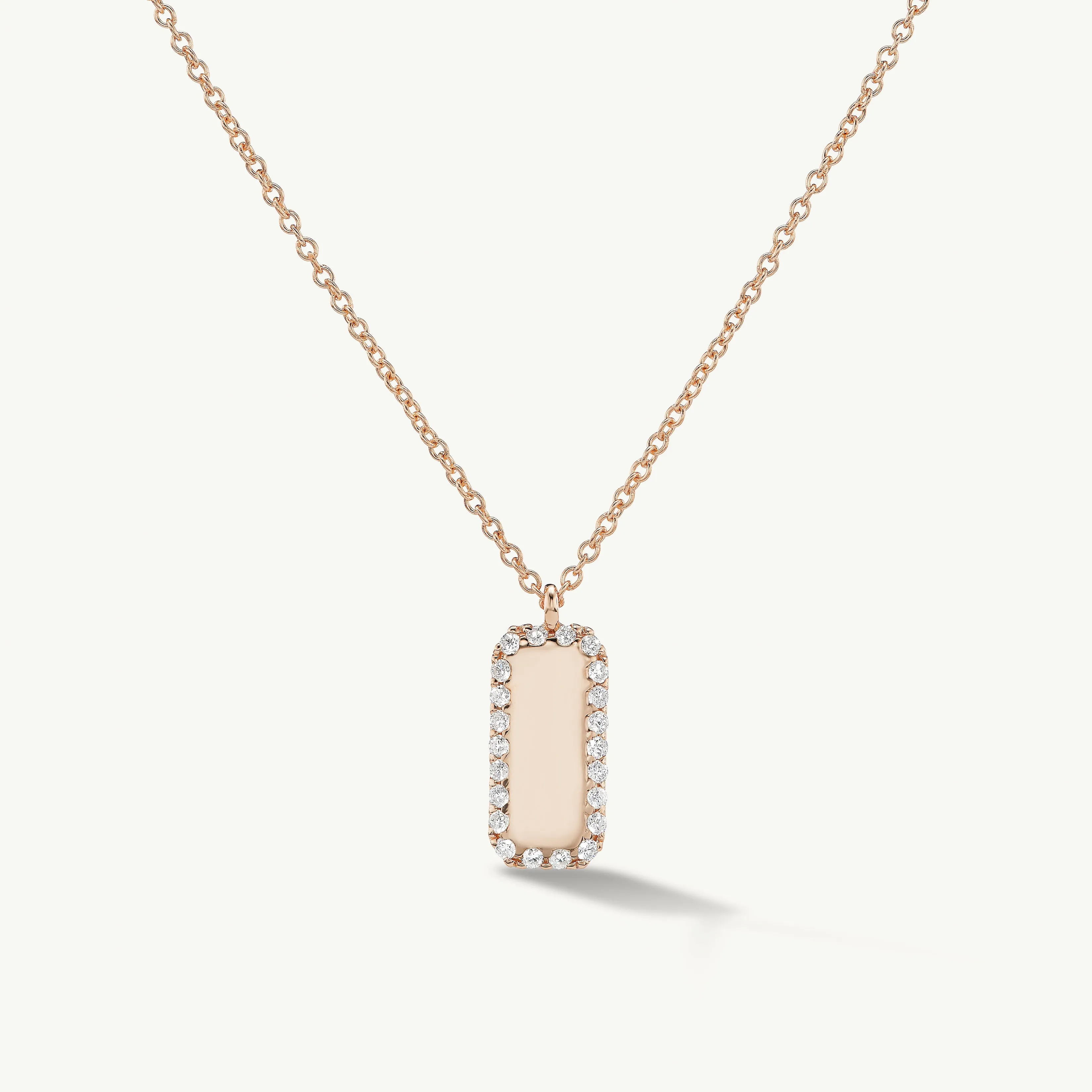 Vertical Diamond Edge Tag Necklace sold by Sophie Ratner product image thumbnail 3