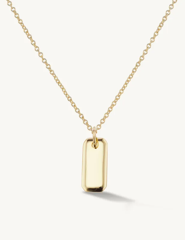 Engraved Initial Tag Necklace sold by Sophie Ratner