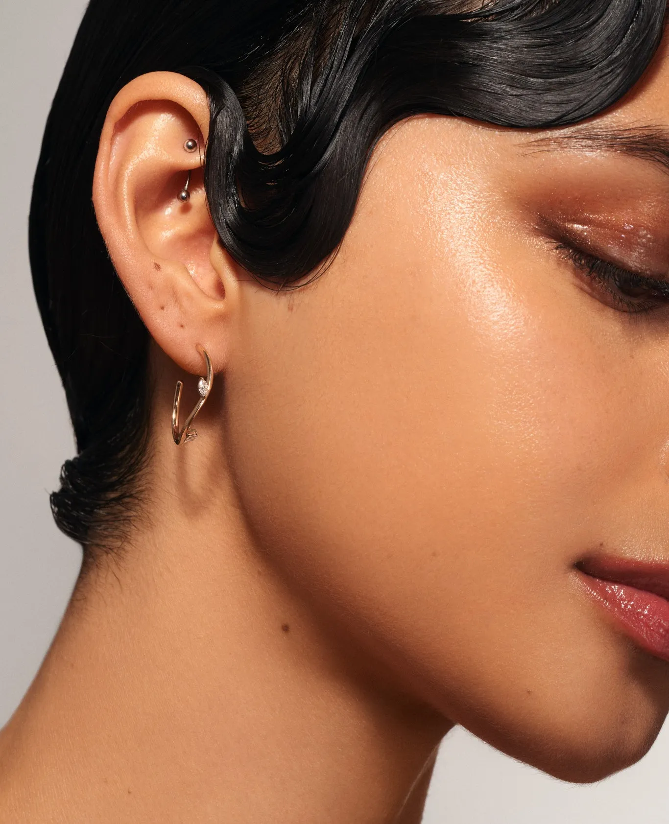 Marquise Sway Hoops sold by Sophie Ratner product image thumbnail 5