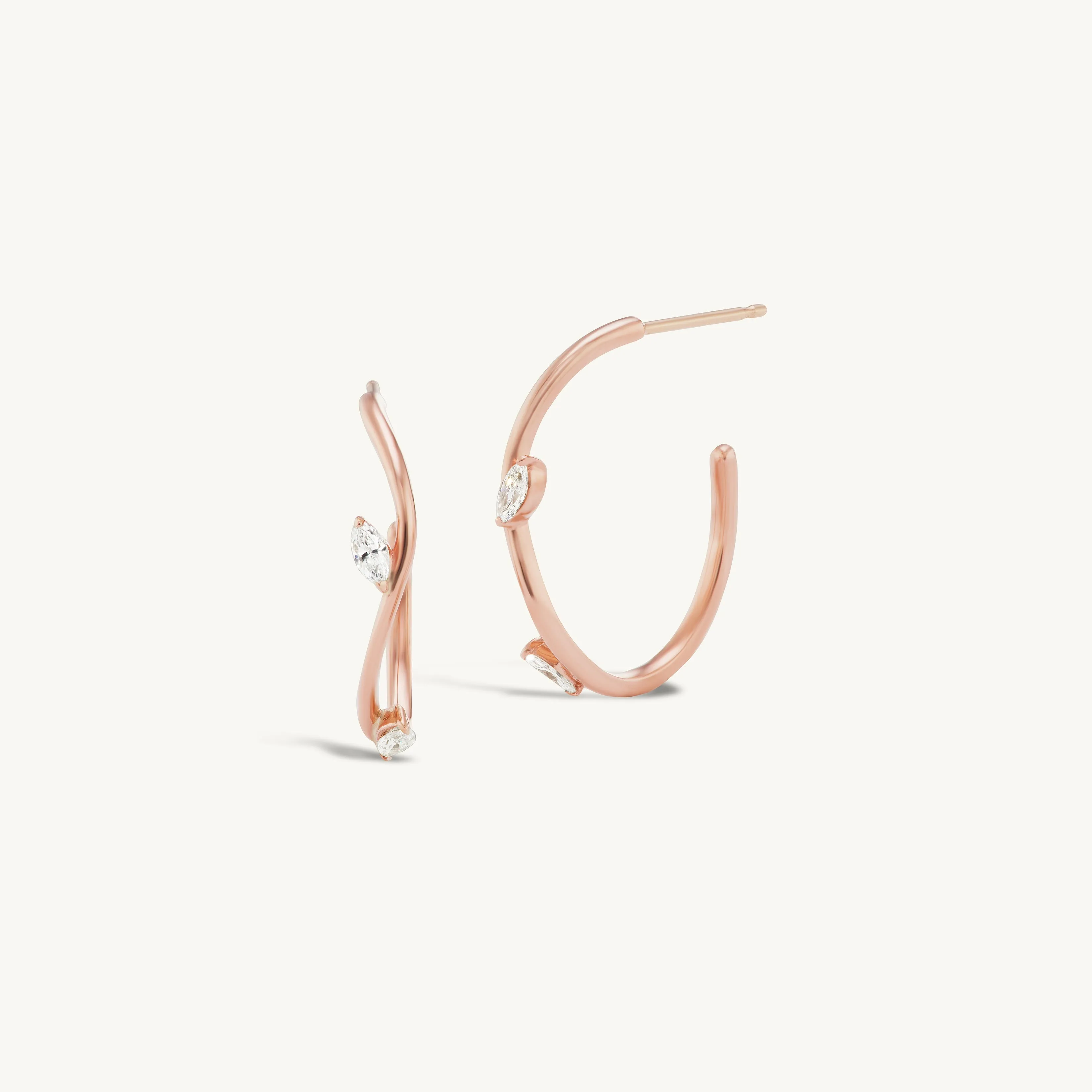 Marquise Sway Hoops sold by Sophie Ratner product image thumbnail 3