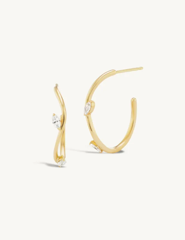 Marquise Sway Hoops sold by Sophie Ratner