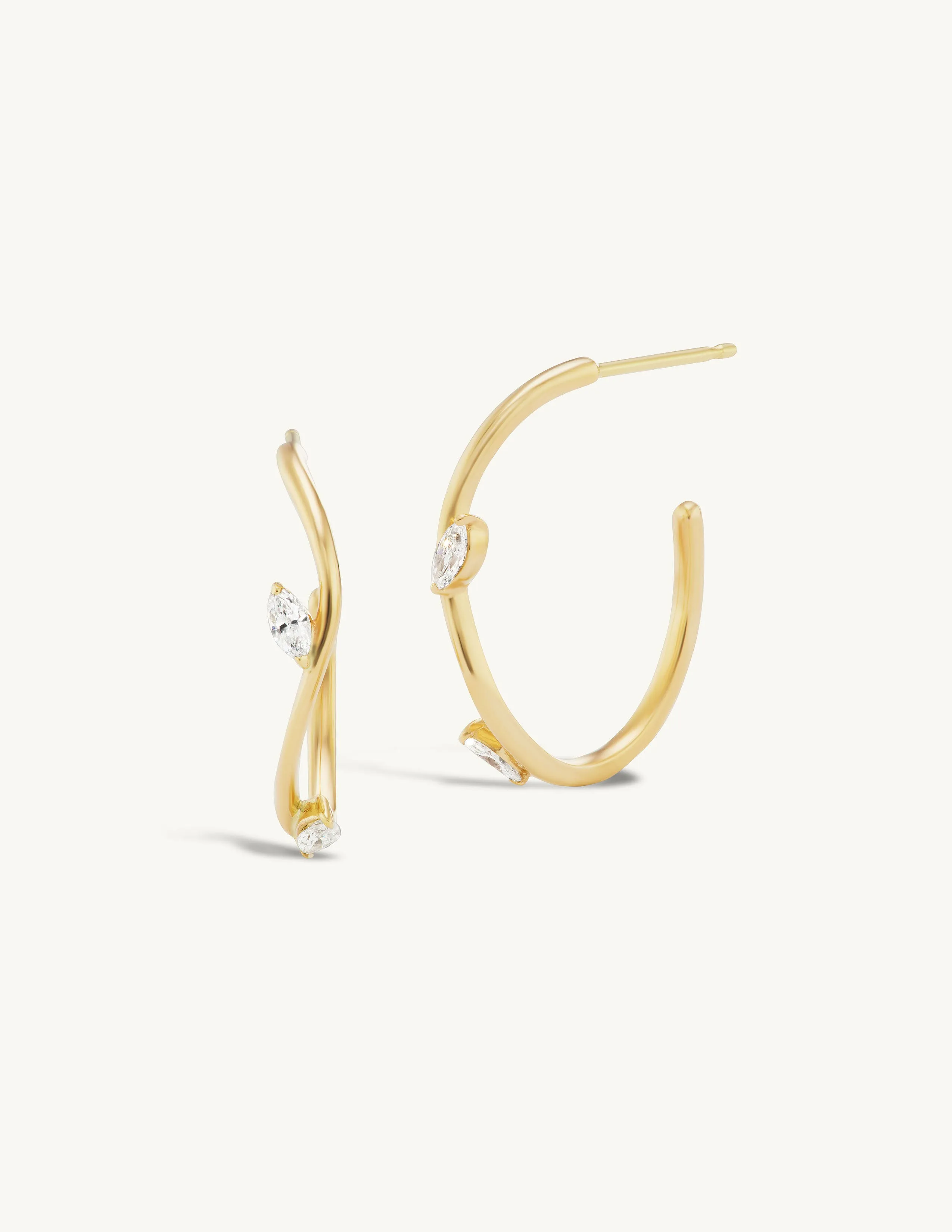 Marquise Sway Hoops sold by Sophie Ratner