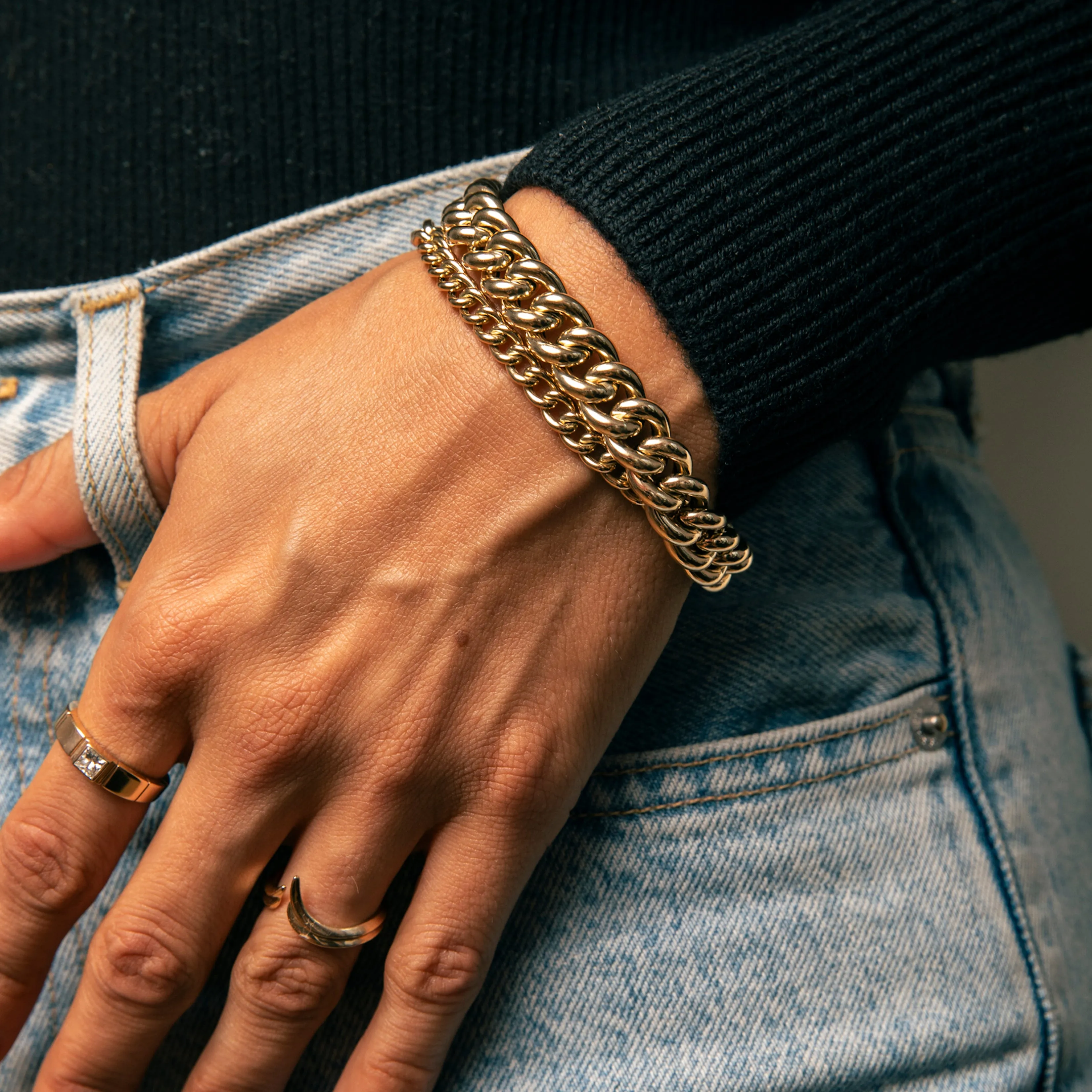 Elongated Cuban Chain Bracelet sold by Sophie Ratner product image thumbnail 2