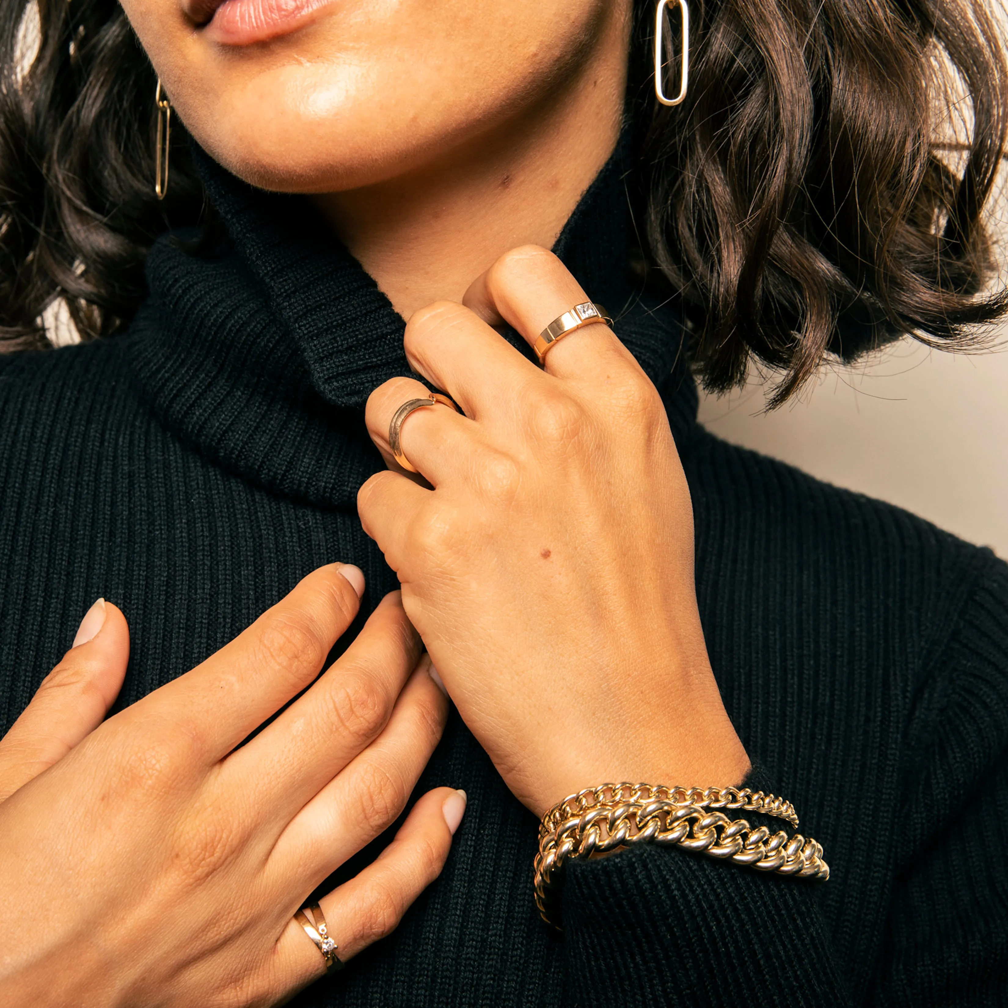 Elongated Cuban Chain Bracelet sold by Sophie Ratner product image thumbnail 4