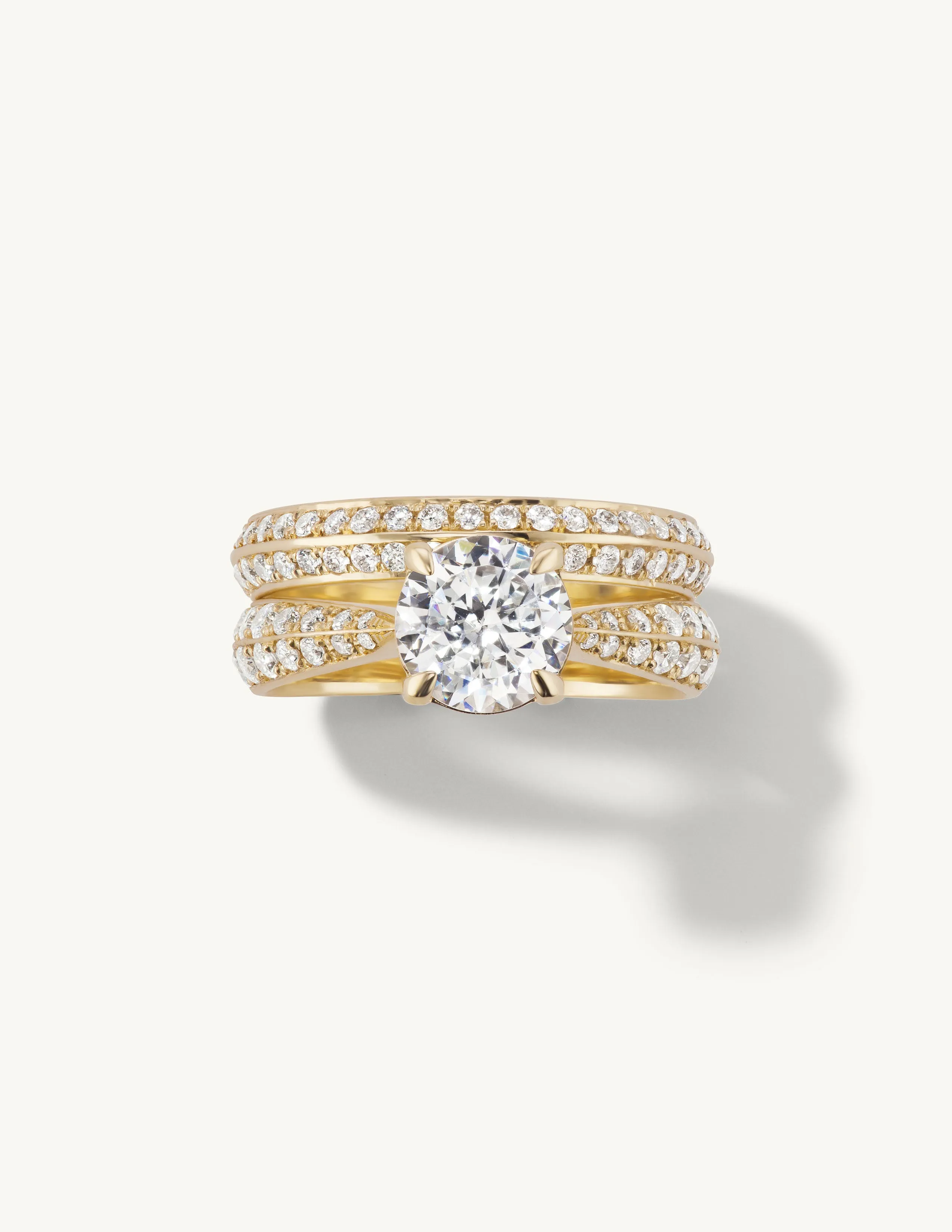 Tapered Pave Engagement Try-on Ring sold by Sophie Ratner product image thumbnail 5