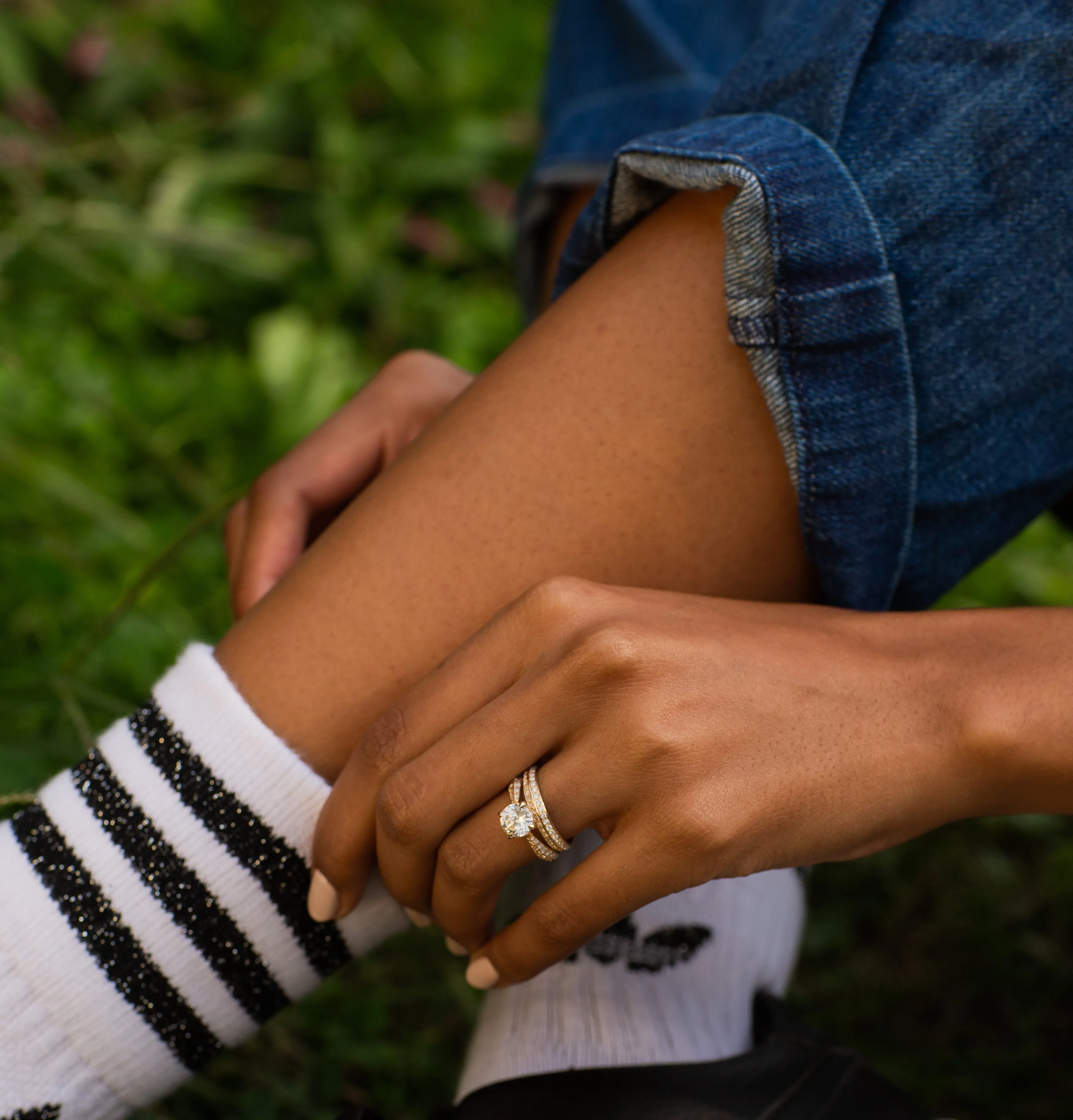 Tapered Pave Engagement Try-on Ring sold by Sophie Ratner product image thumbnail 2