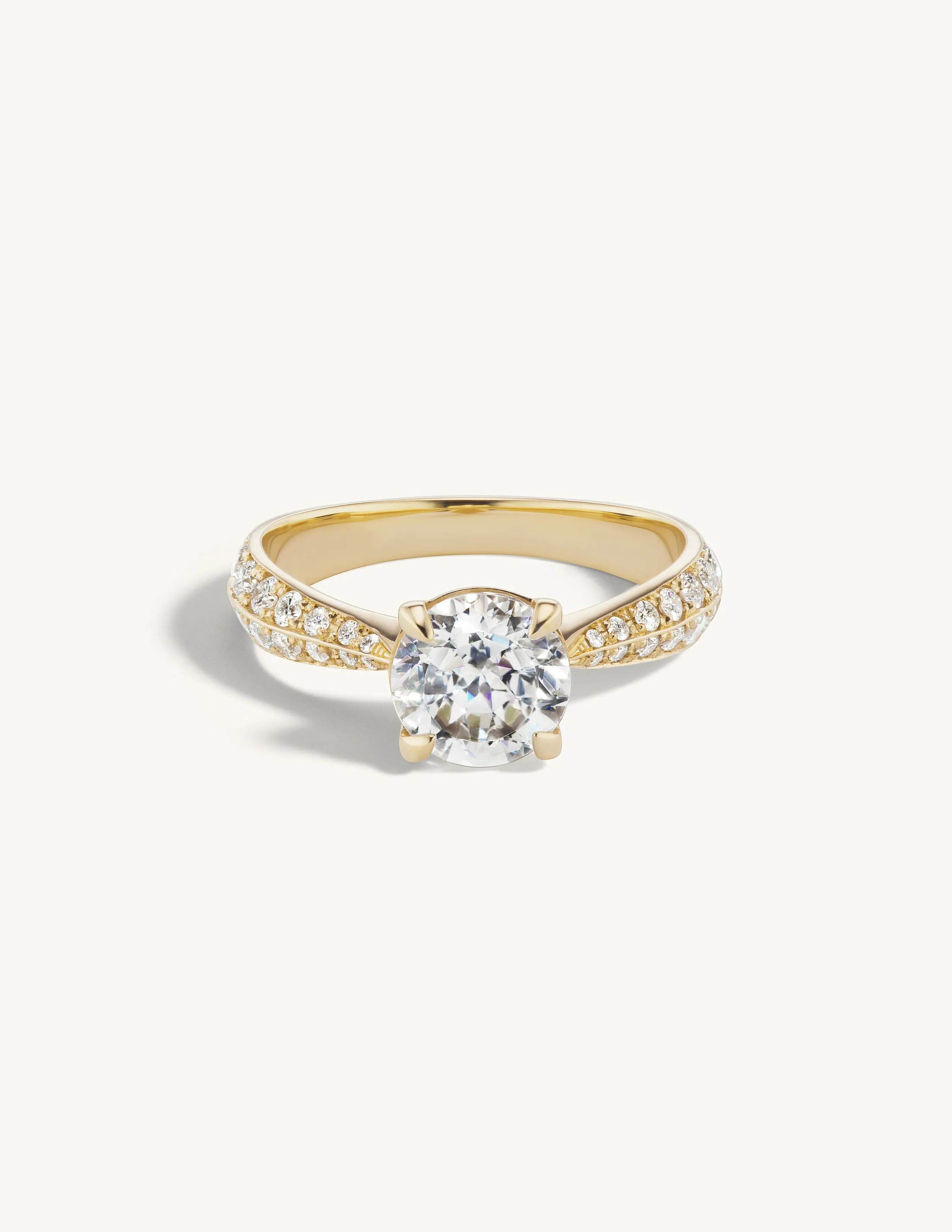 Tapered Pave Engagement Try-on Ring sold by Sophie Ratner product image thumbnail 3