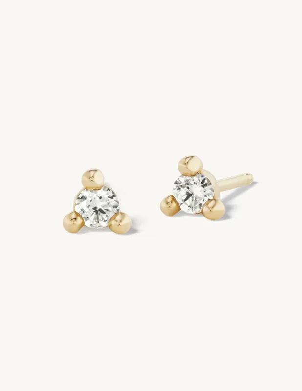 Diamond Solitaire Studs sold by Sophie Ratner