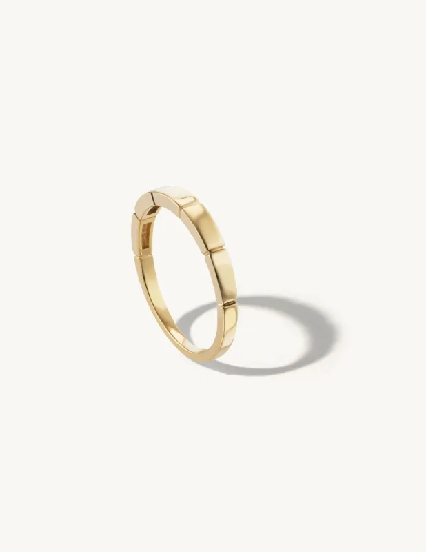 Gold Ridged Band sold by Sophie Ratner