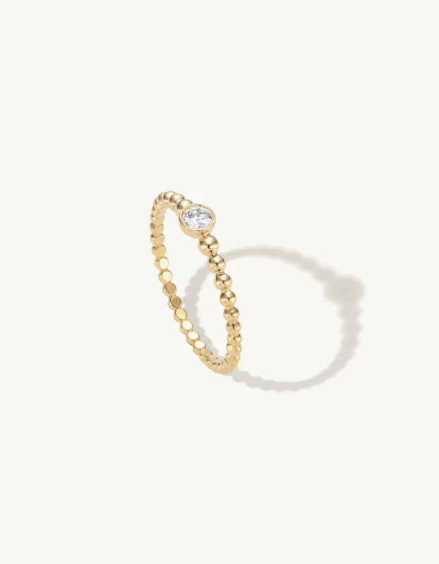 Beaded One Diamond Ring sold by Sophie Ratner