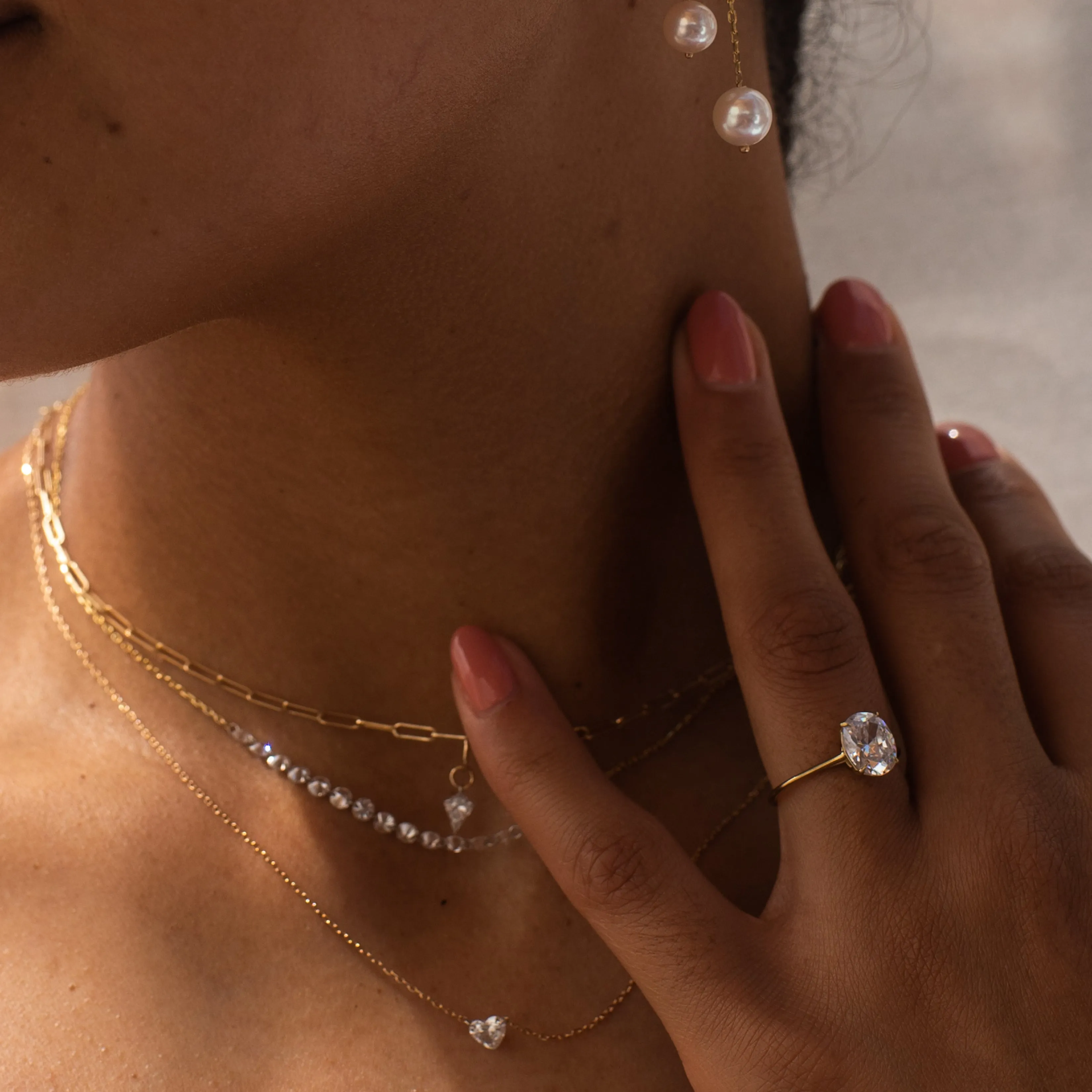 Floating Oval Engagement Try-On Ring sold by Sophie Ratner product image thumbnail 4