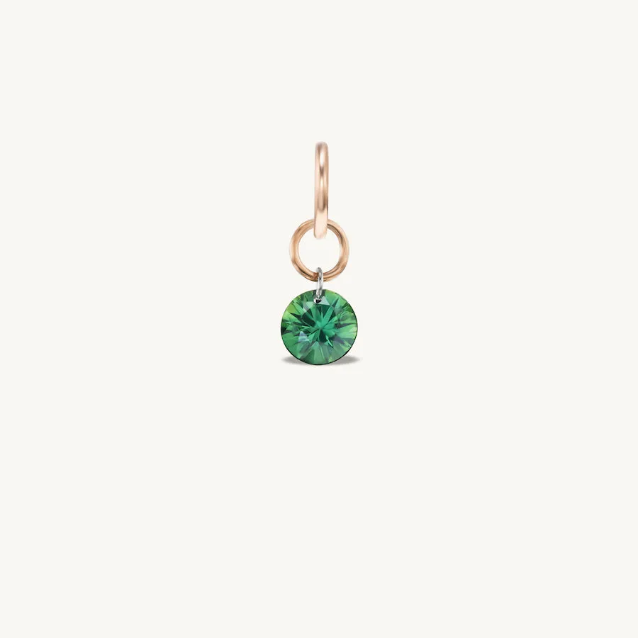 Small Round Pierced Green Sapphire Charm for Chains sold by Sophie Ratner product image thumbnail 3