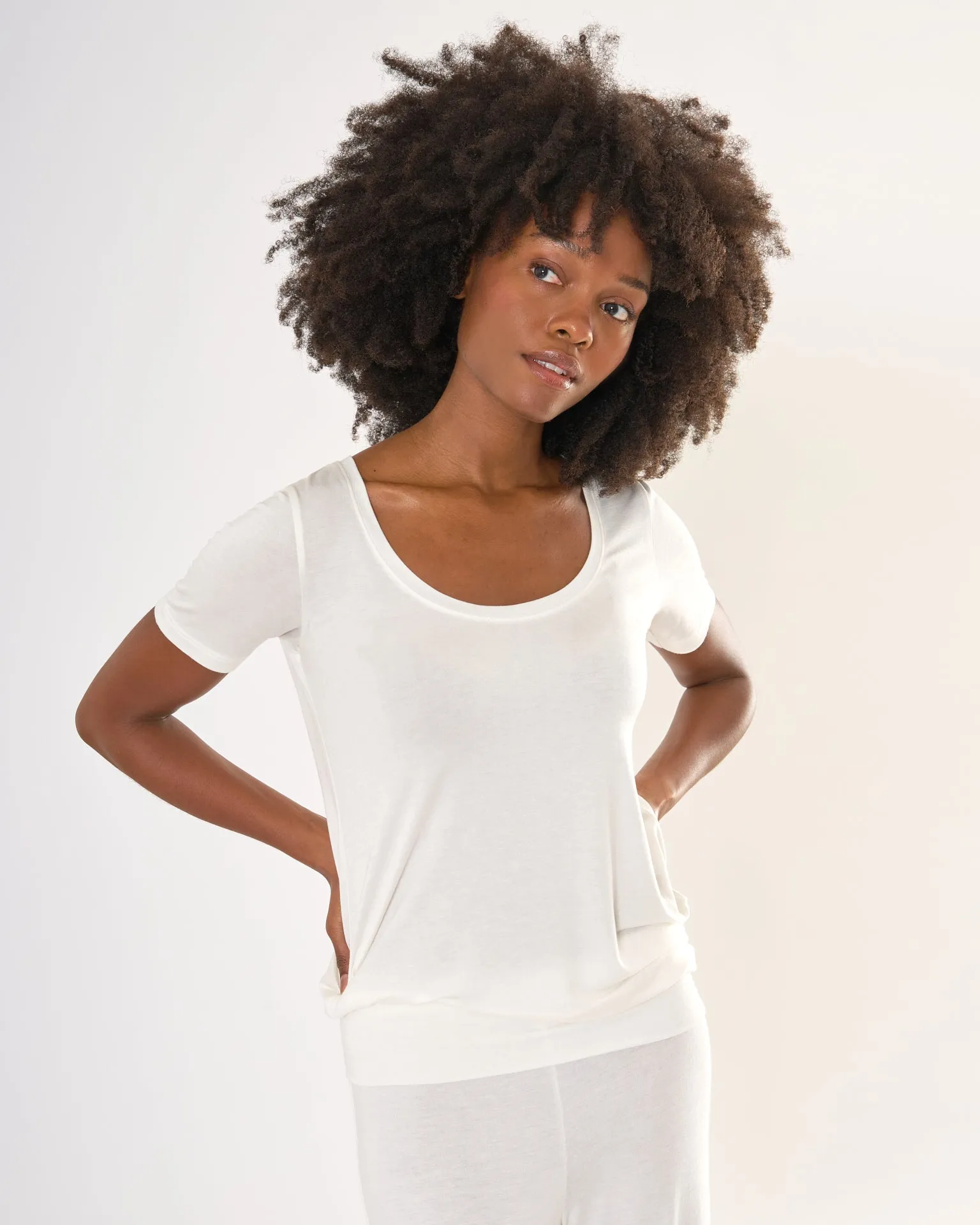 Boston Scoop Neck Tee sold by The Wheat Collection product image thumbnail 4