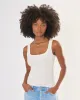 Franklin Ribbed Square Neck Tank sold by The Wheat Collection