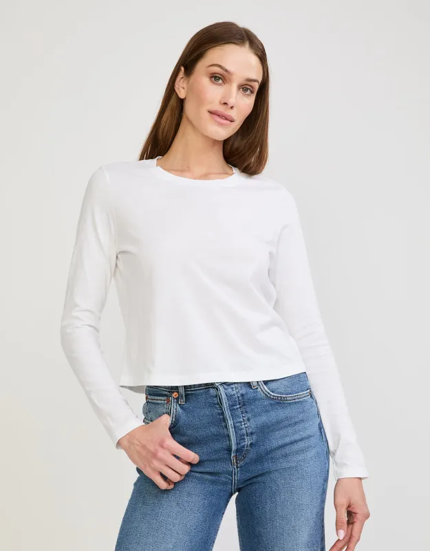 Austin Long Sleeve Tee - White sold by The Wheat Collection