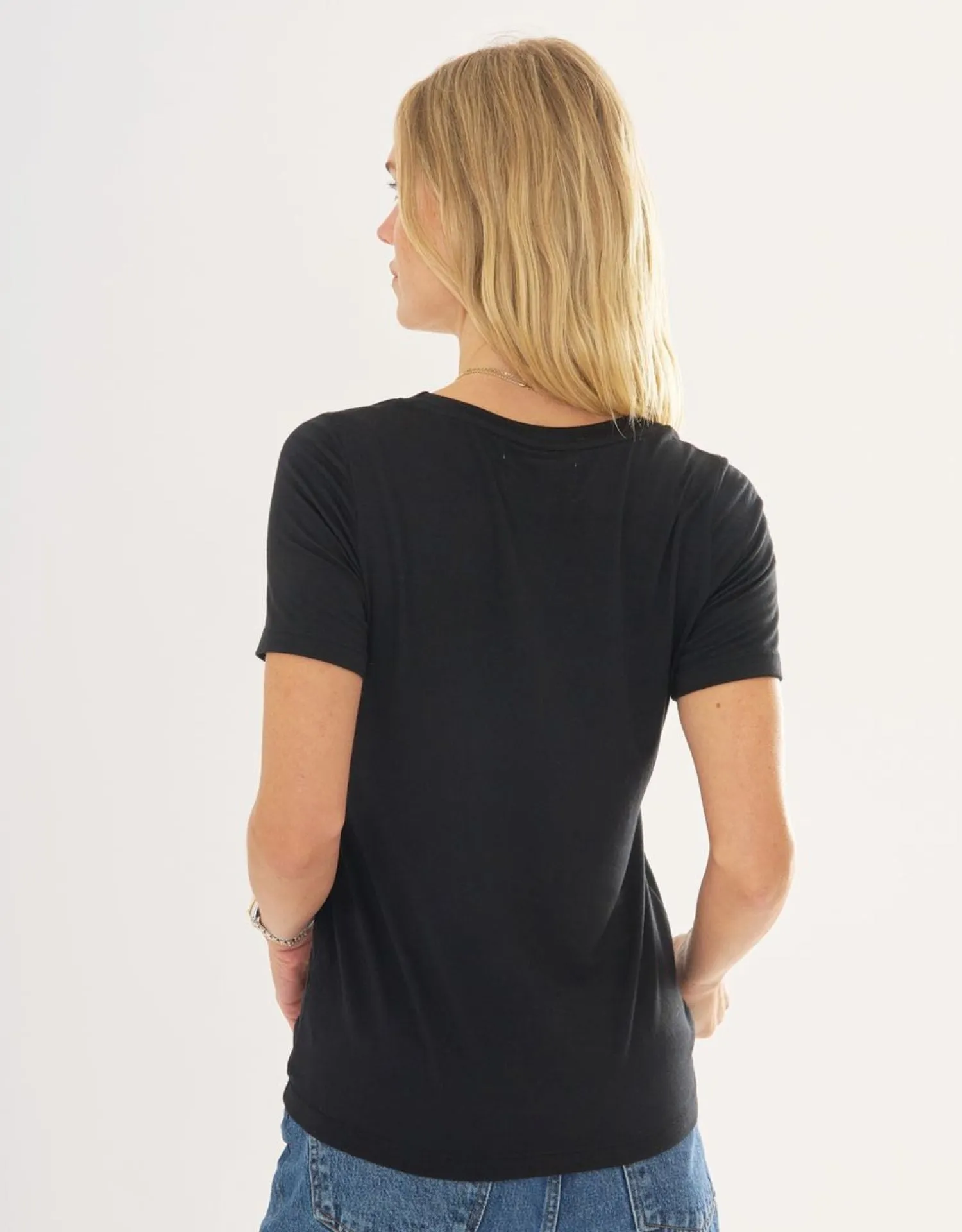 Boston Scoop Neck Tee - Black sold by The Wheat Collection product image thumbnail 3