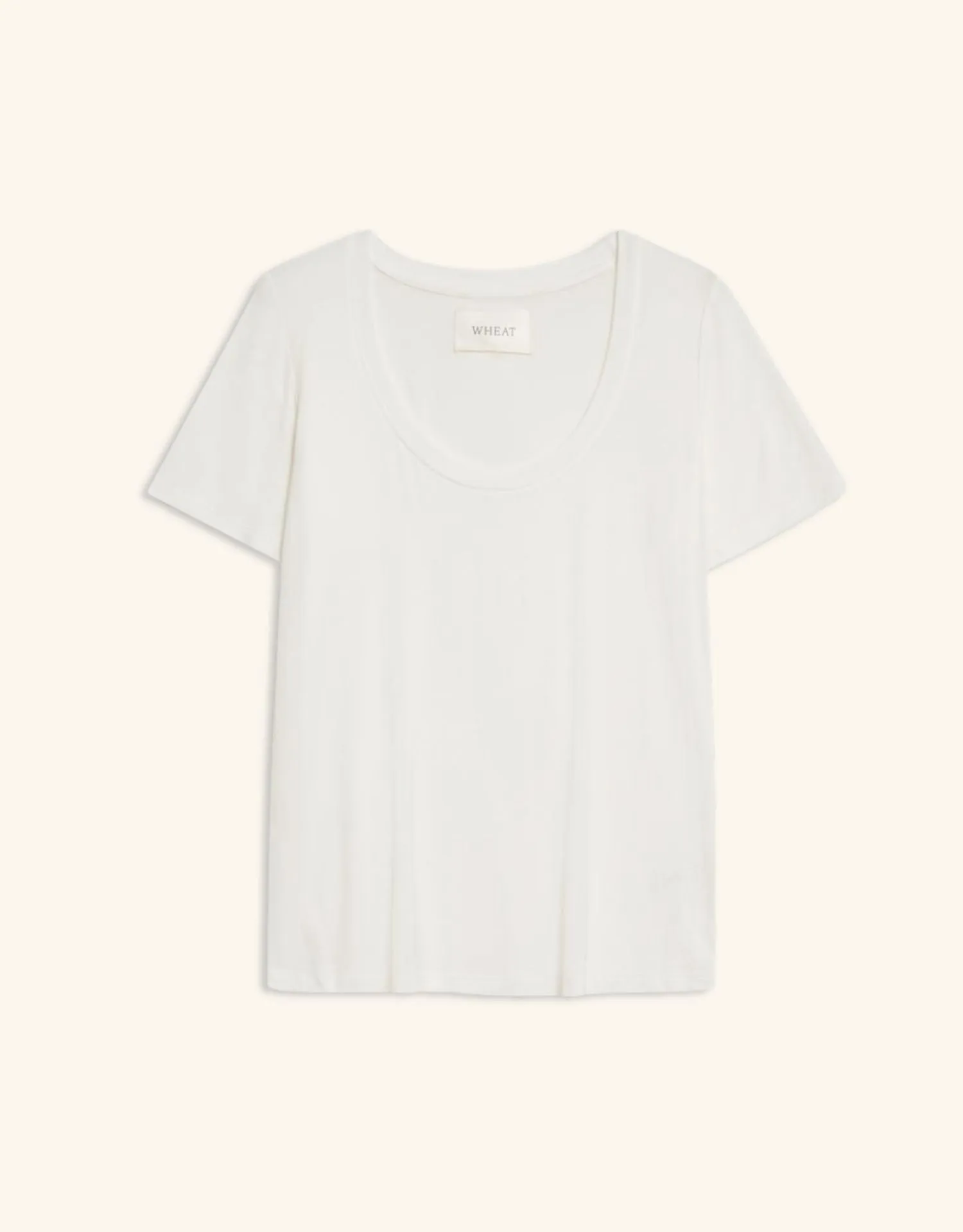 Boston Scoop Neck Tee - White sold by The Wheat Collection product image thumbnail 4