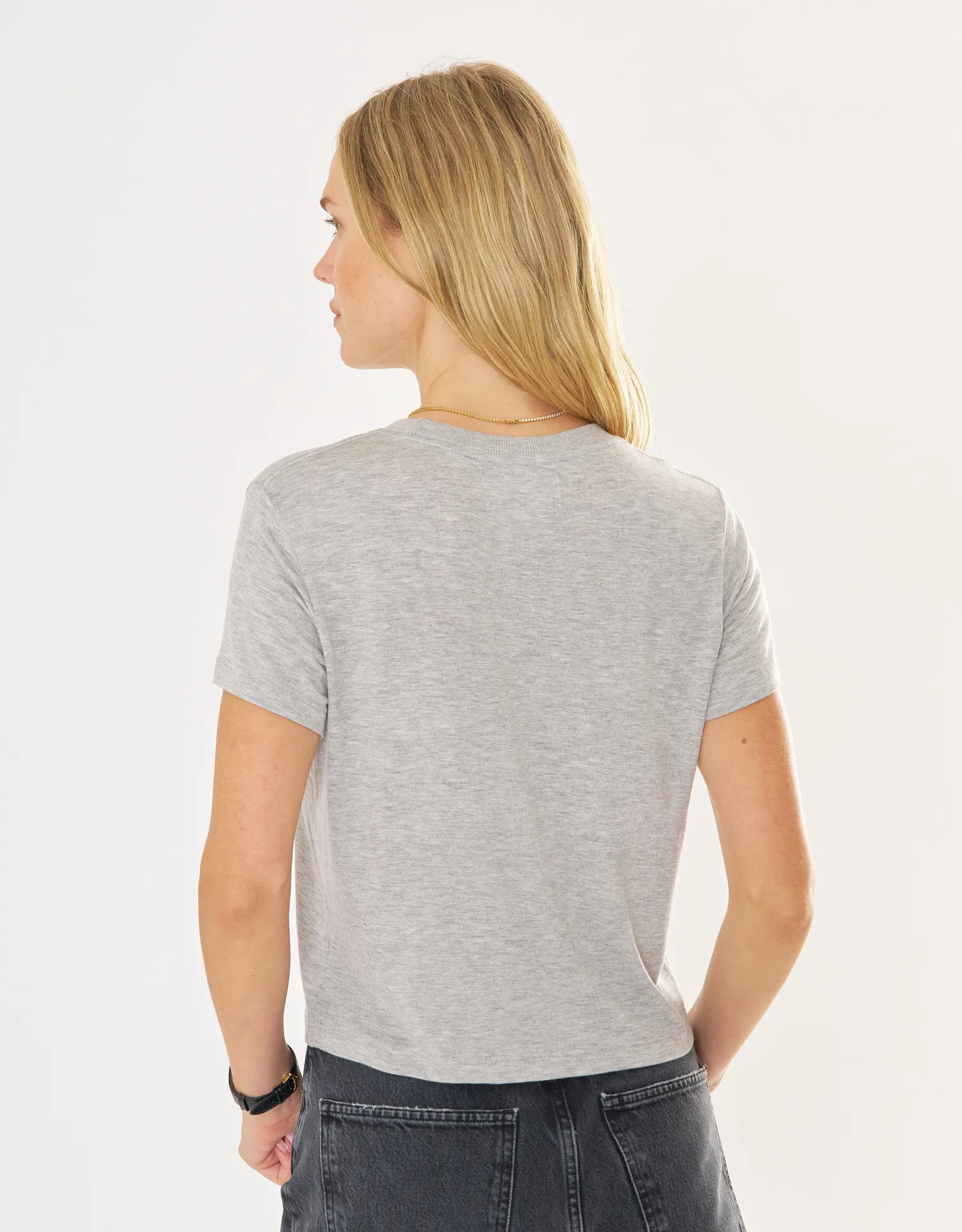 Brooklyn Tee - Heather Grey sold by The Wheat Collection product image thumbnail 3