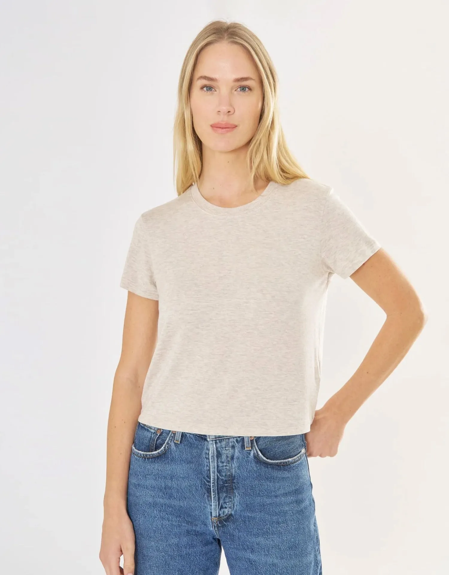 Brooklyn Tee - Oatmeal sold by The Wheat Collection